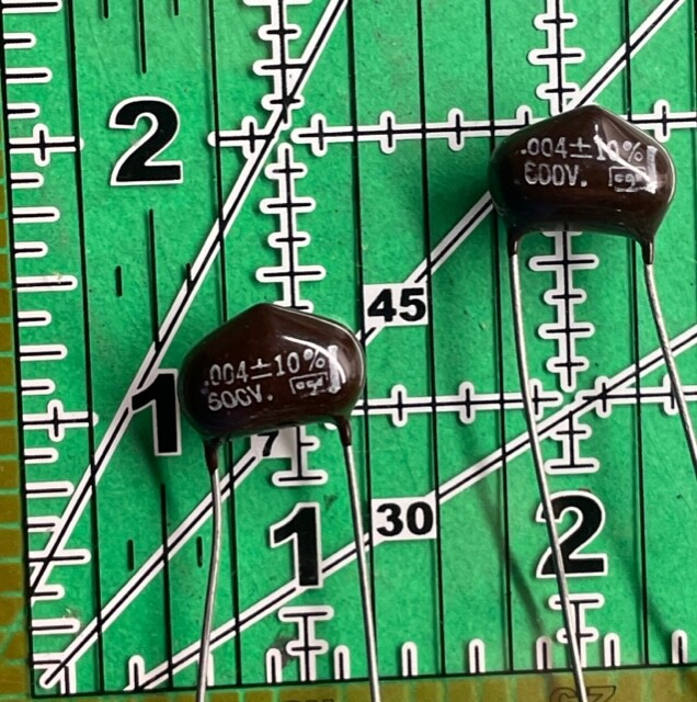 Cornell Dubilier Brown Drop Capacitor .004uF 600v DPMS6D4 0.004uF AMP Audio 2pcs