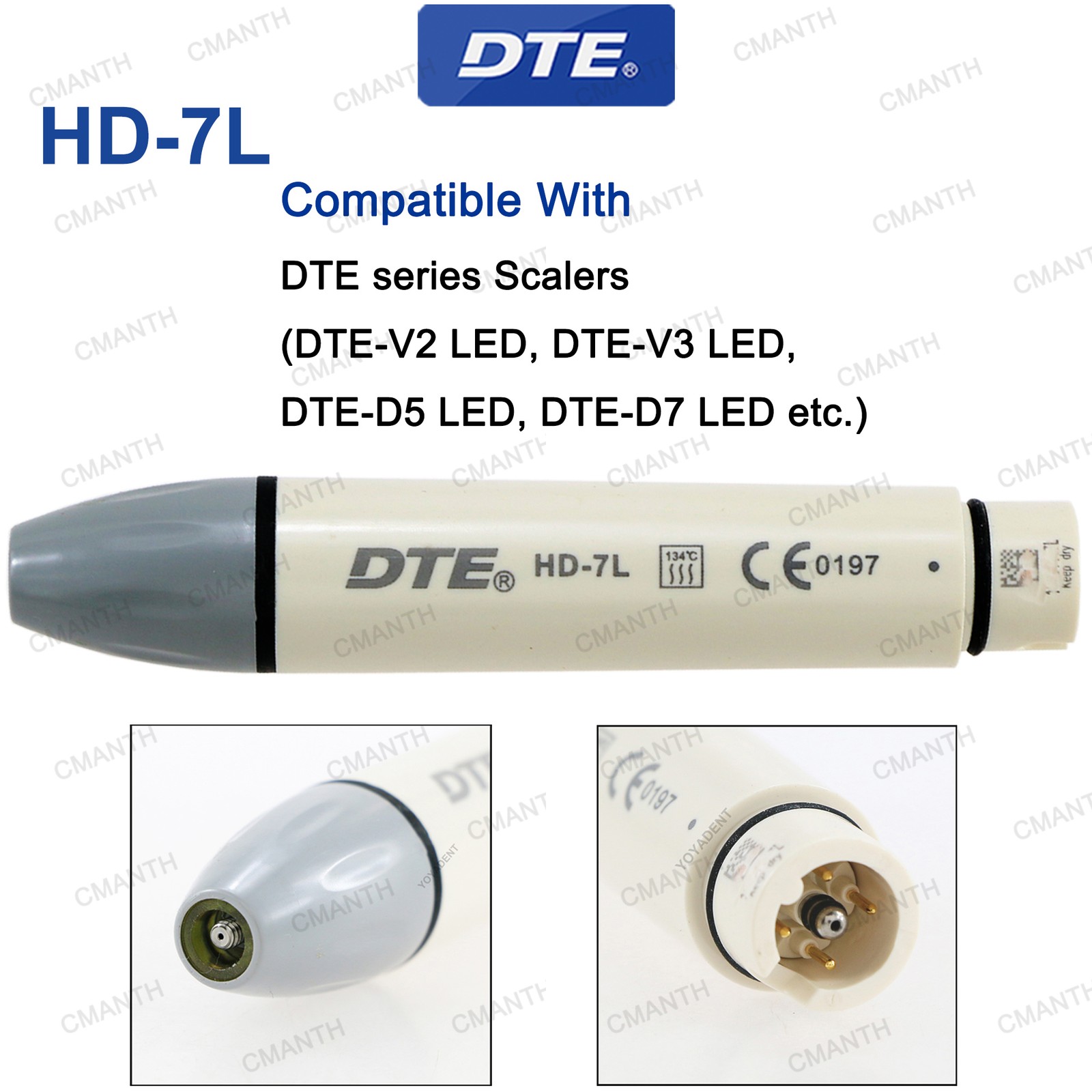 Woodpecker DTE Dental Ultrasonic Scaler Handpiece LED Light Fit EMS NSK SATELEC