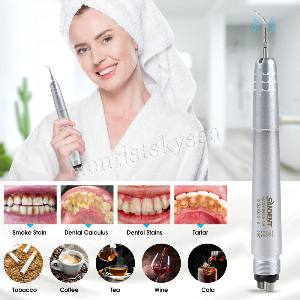 4 Hole Dental Hygienist Sonic Piezo Air Scaler Handpiece With 3Tips