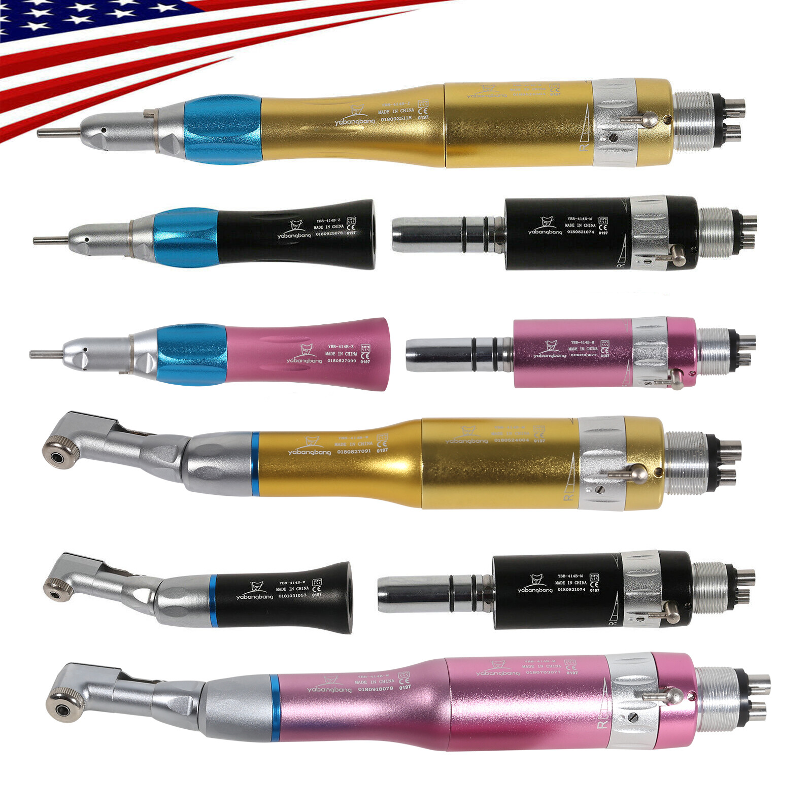 1-10 Dental slow low speed straight handpiece/ contra angle/air motor E-type ns