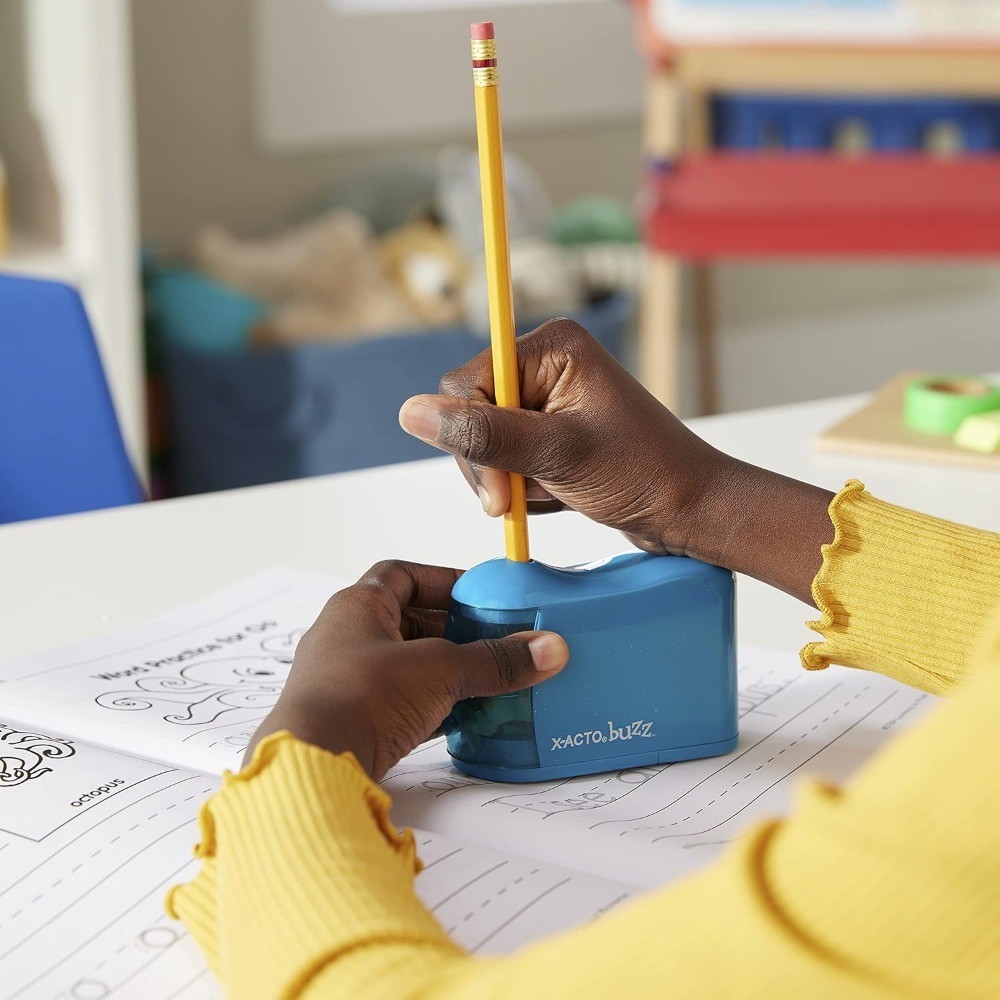Electric Pencil Sharpener Battery Operated with Auto Stop Multiple Colors