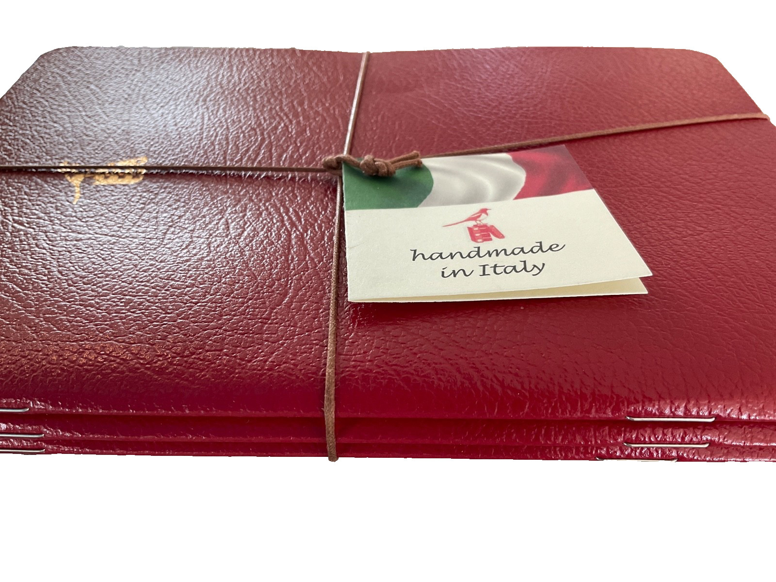 Bieffe~Handmade in ITALY~Diary/Journal/Notebook~Red~Perfect Gifts~set of 3~NWT