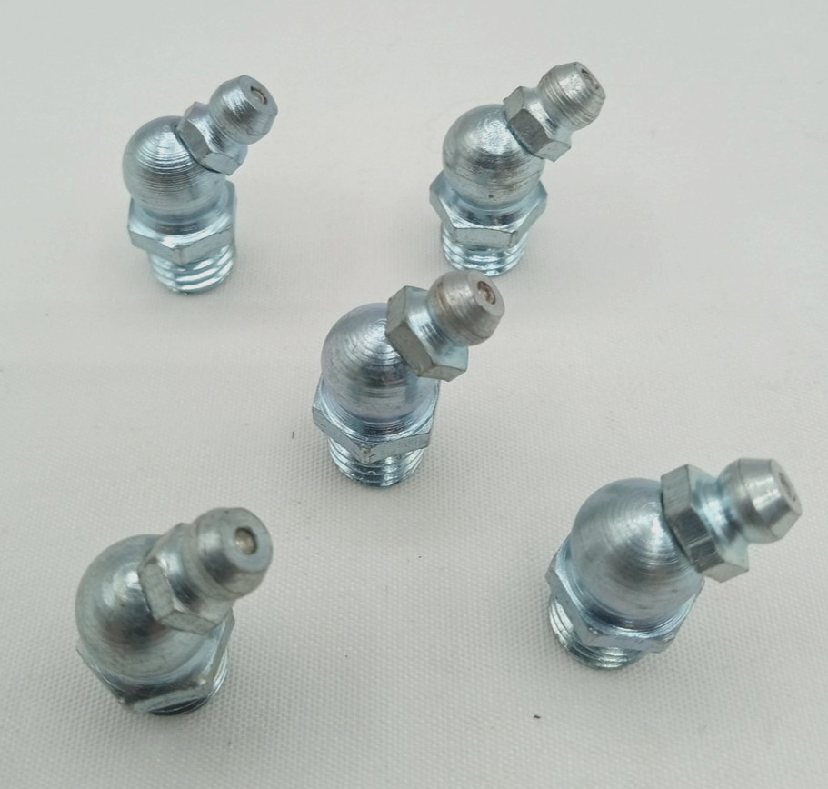 (5Pcs) 10mm Metric 45 degre Angle GREASE FITTING