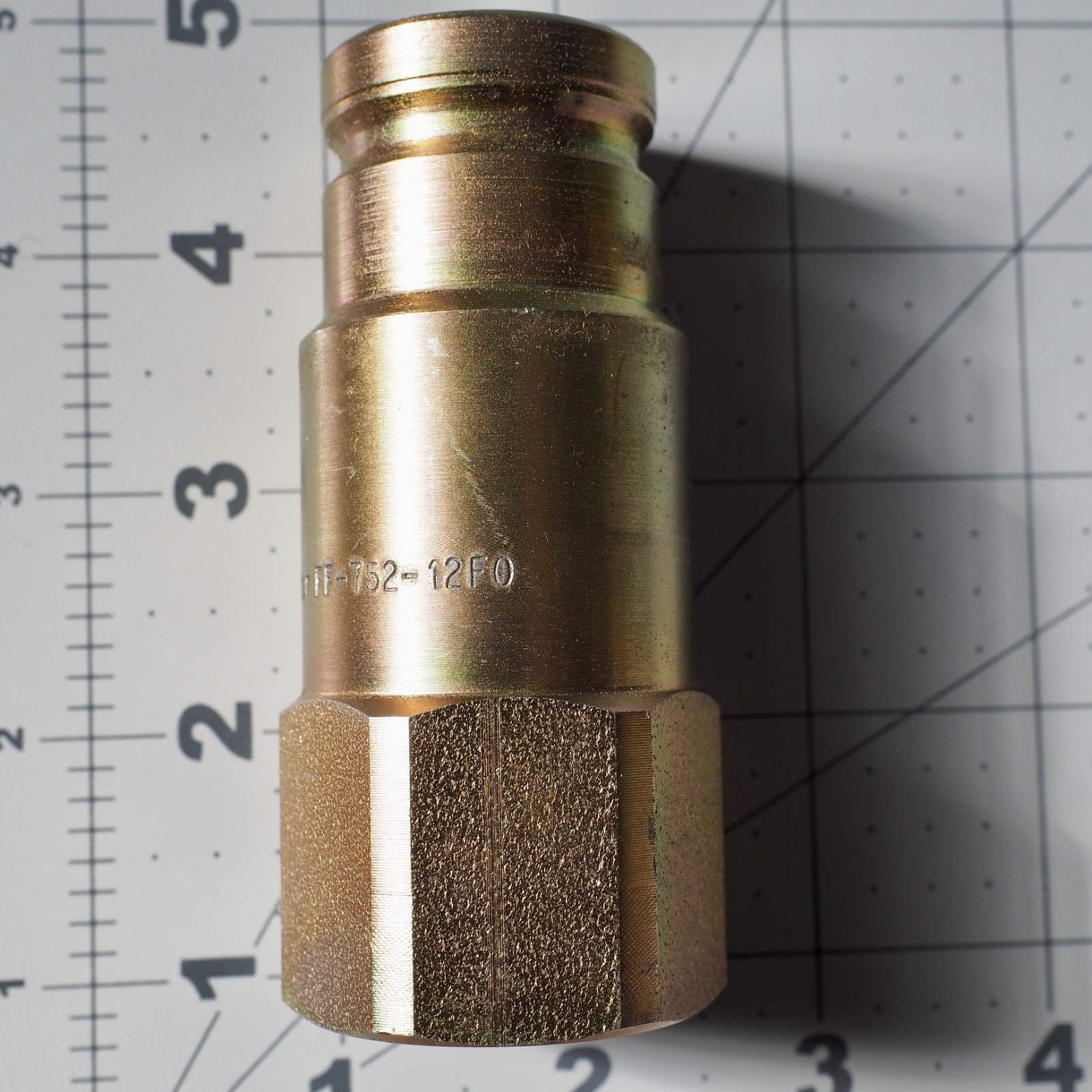 Parker FF-752-12FO Flat Face Hydraulic Coupler 1-1/4” Male -12 ORB