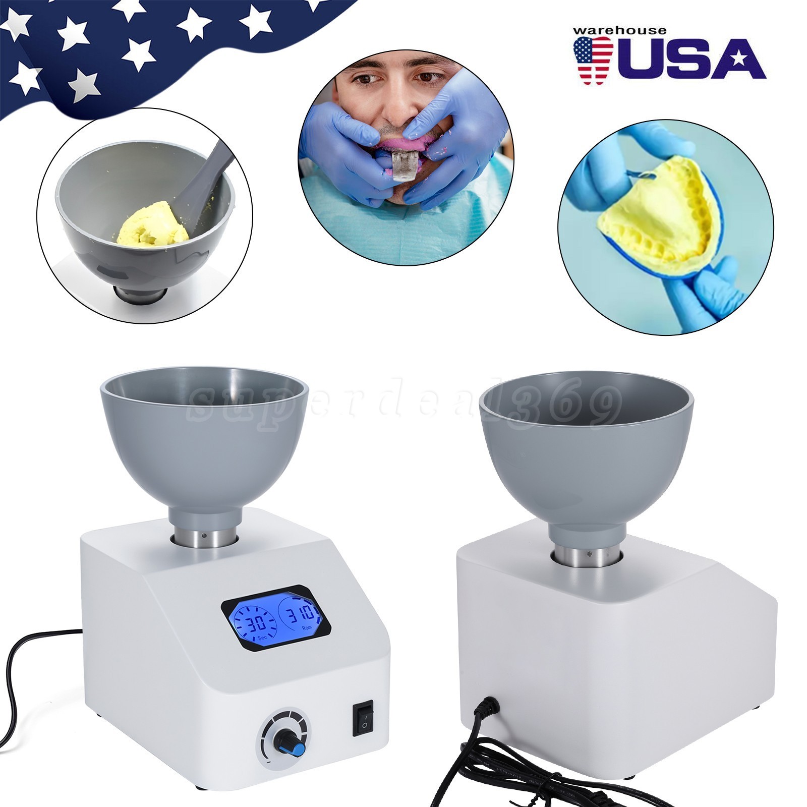 ALGINATE DENTAL MIXER LAB IMPRESSION MATERIAL 110V or 220V ne