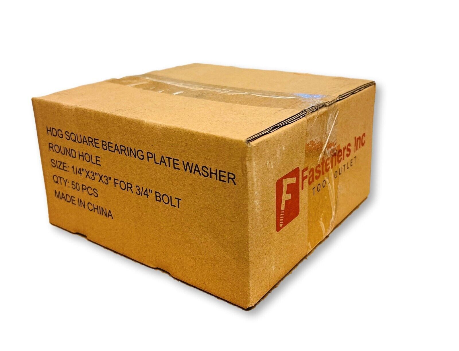 (Choose Diameter) 3″ x 3″ x 1/4″ (.250) Thick Square Bearing Plate Washer HDG