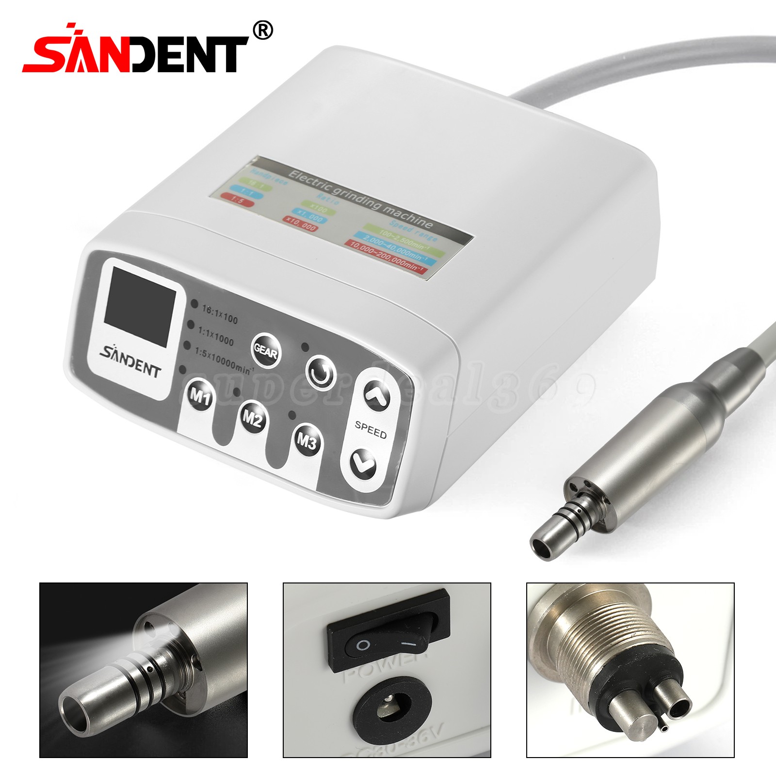 Dental Fiber Optic LED High Speed Turbine Handpiece 4/6Hole Coupling Fit KAVO