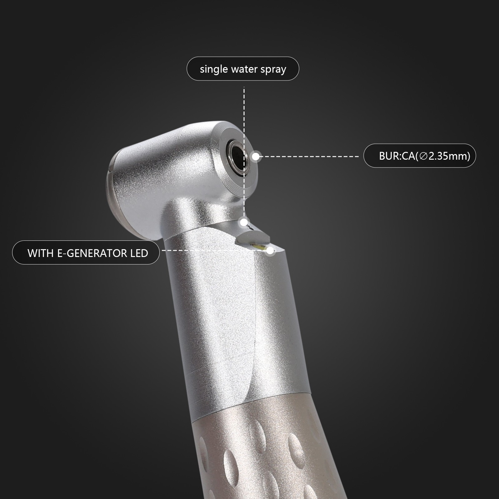 LED Contra Angle Fiber E-generator Low Speed Handpiece Dental DT Y