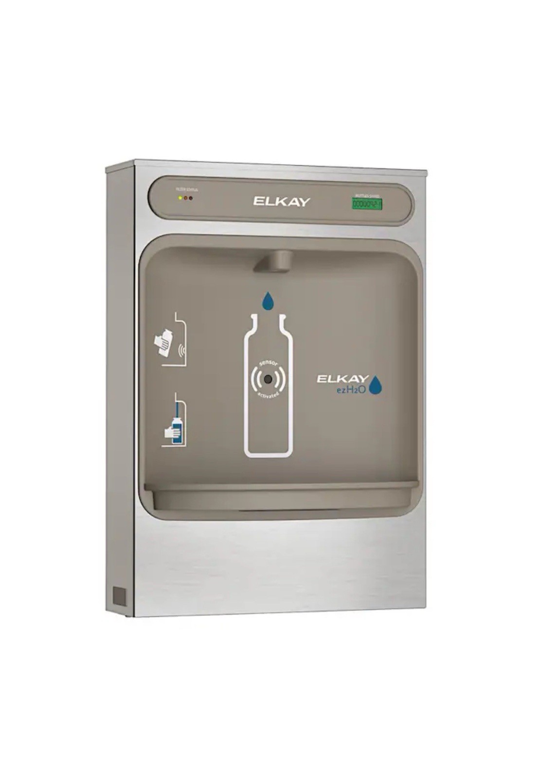 Elkay ezH2O Wall Mounted Stainless Steel 1-Basin Motion sensor bottle filler
