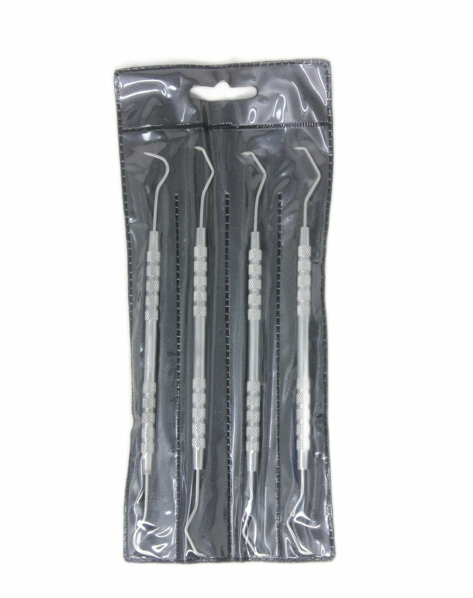 Dental Pick Set 4 PCS – Stainless Steel Dental Tools Kit Teeth Cleaning Tool