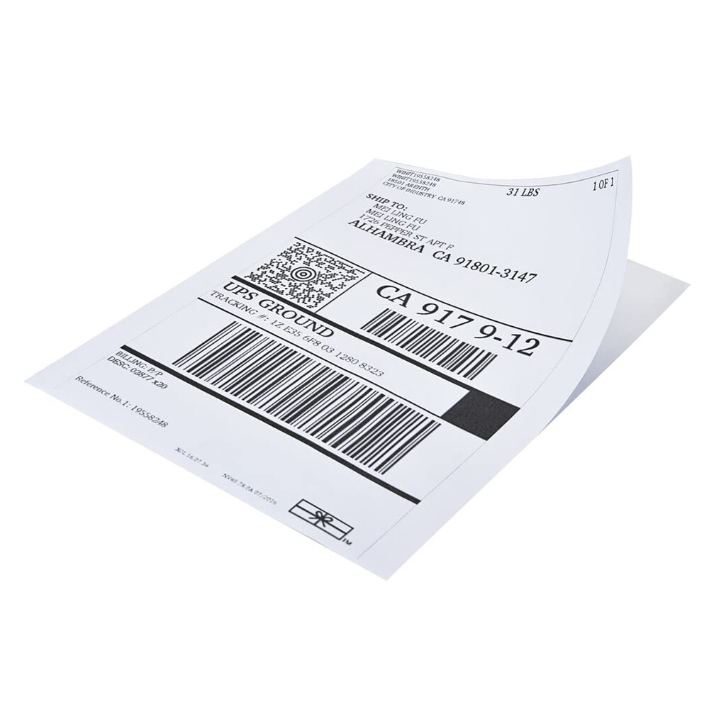 Full Sheet Address Shipping Label 8.5″ x 11″ Labels for Laser & Ink Jet Printers