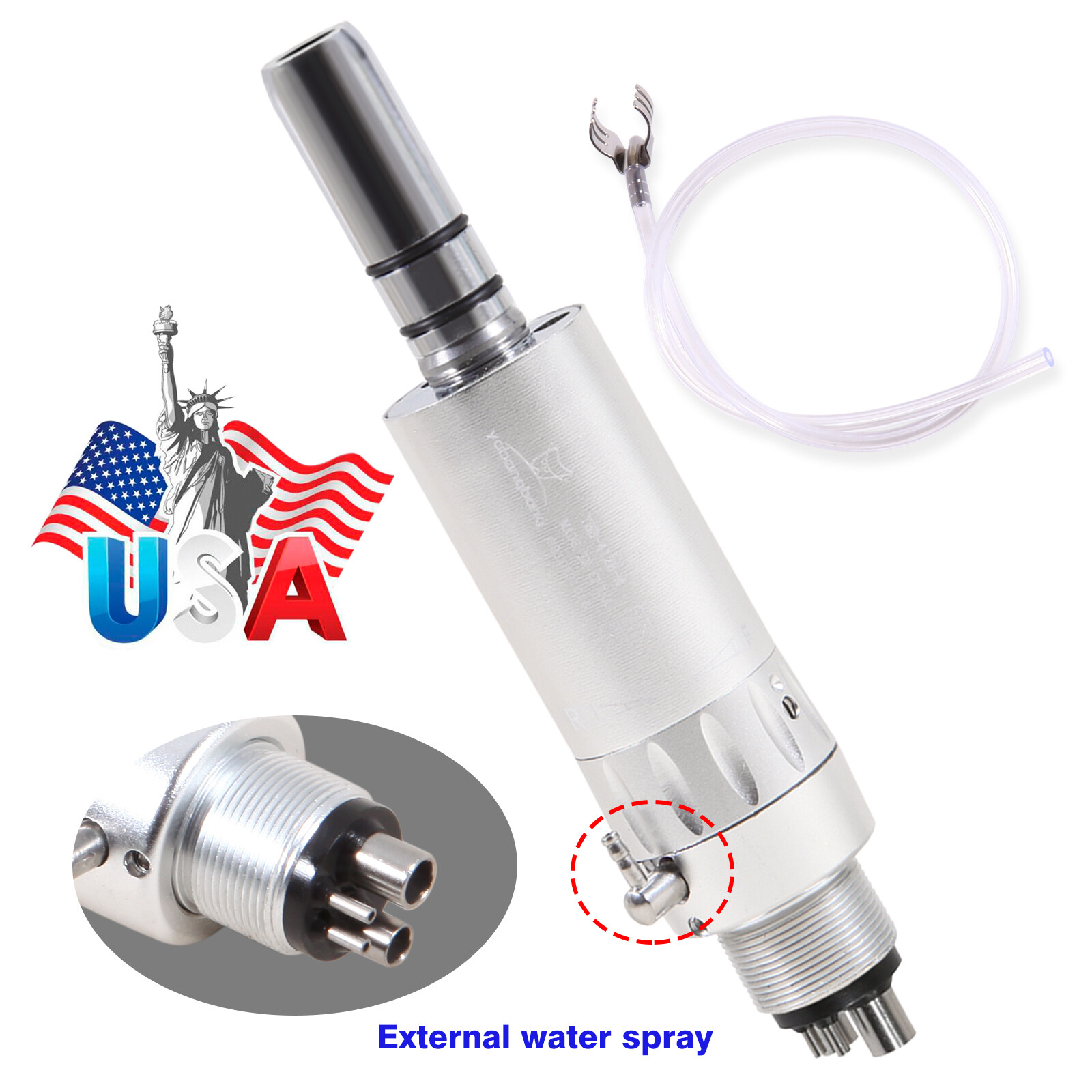 1/5/10Pcs Dental Low Speed Contra Angle Handpiece Fit FG1.6mm Burs/ 4H Air Motor