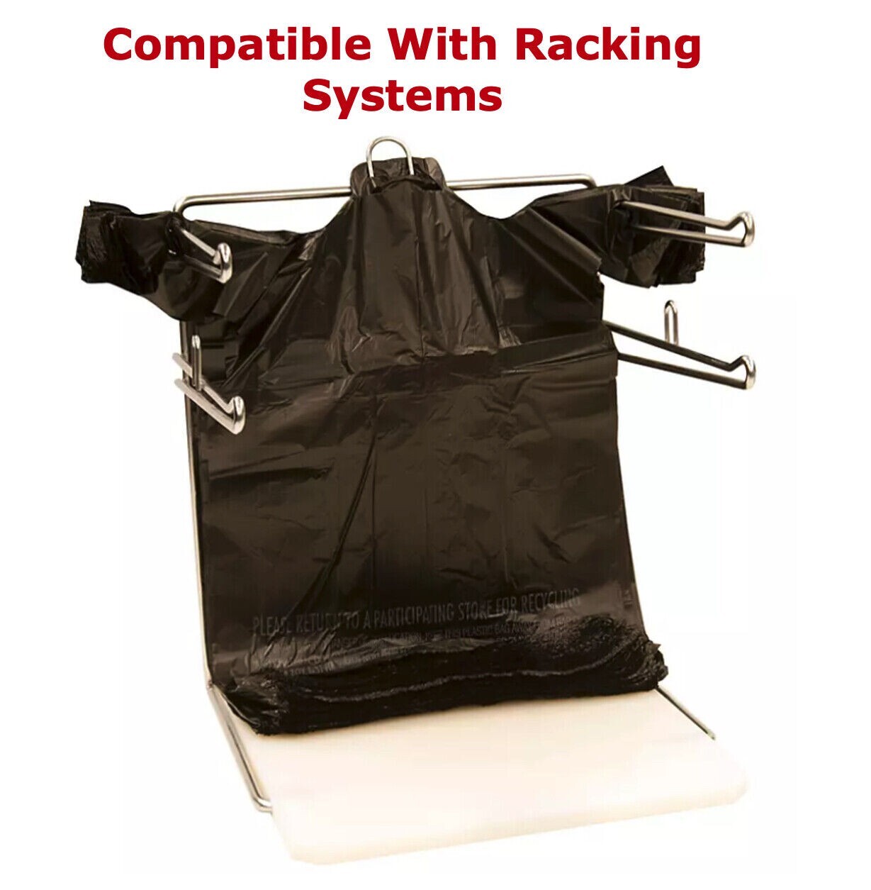 Member’s Mark Black T-Shirt Carryout Bags (1,000 ct.), Size 11.5″ x 6.5″ x 22″