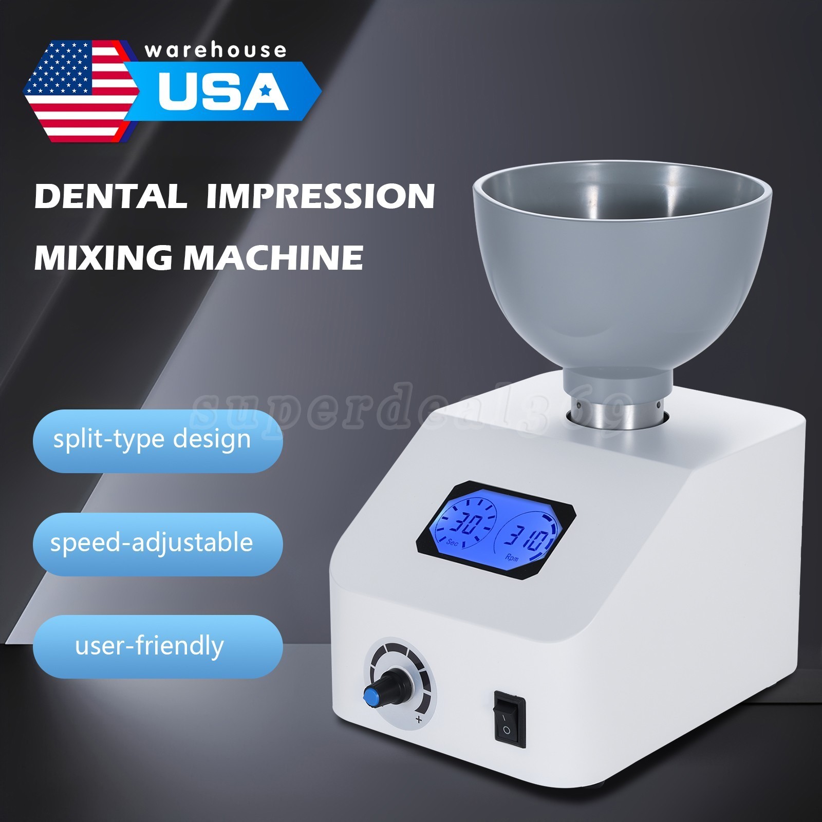 ALGINATE DENTAL MIXER LAB IMPRESSION MATERIAL 110V or 220V ne