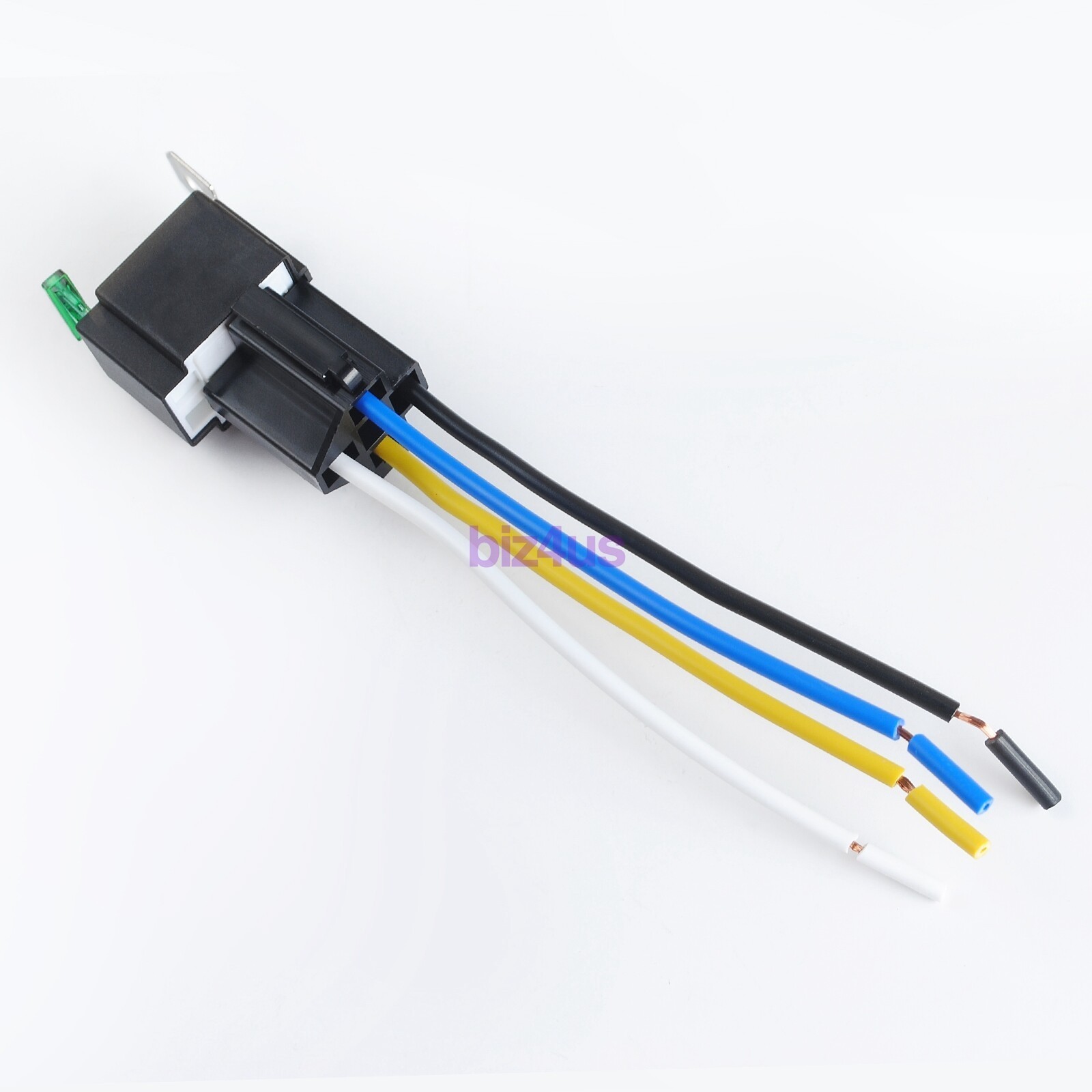 6 Pack 12V DC 30 Amp 4-Pin Automotive Relay Harness Set Switch Fuse US