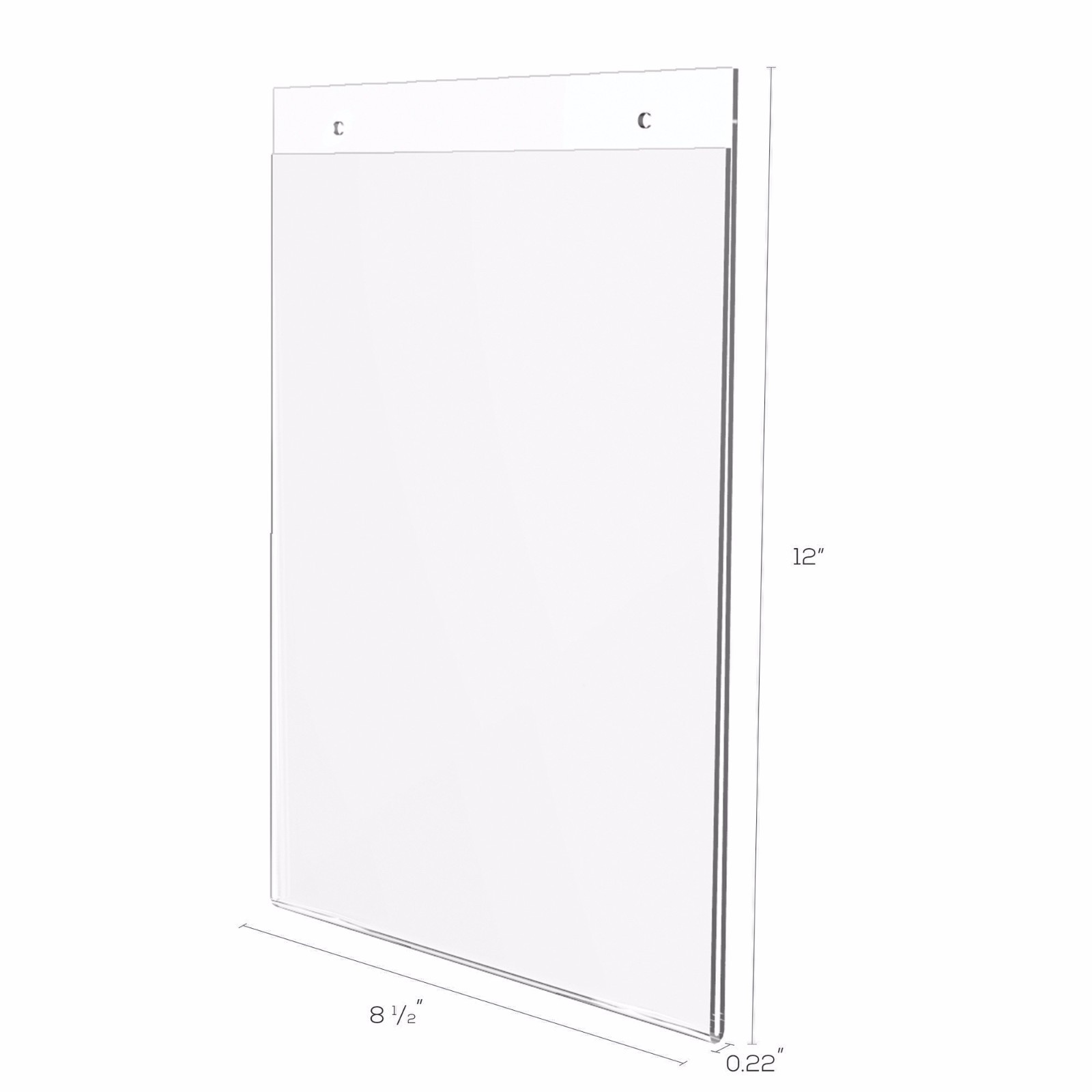 Dazzling Displays 25 Clear 8-1/2″ x 11″ Wall Mount Sign Holders