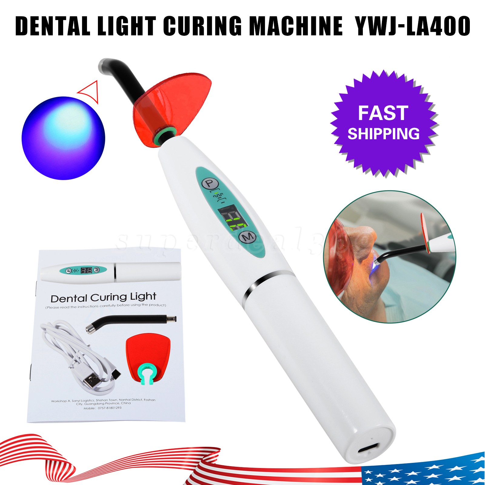 NSK Style Dental Slow Low Speed Contra Angle Handpiece Push Button E-type FX65