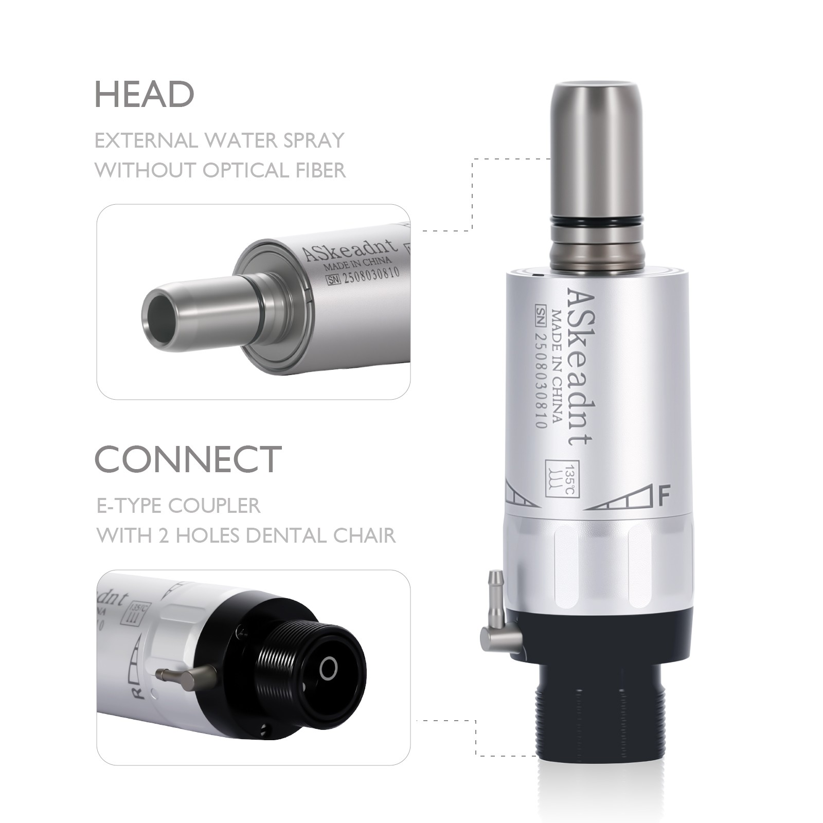 Dental High Low Speed Straight/Air Motor/Nosecone Contra Angle Handpiece 2/4H