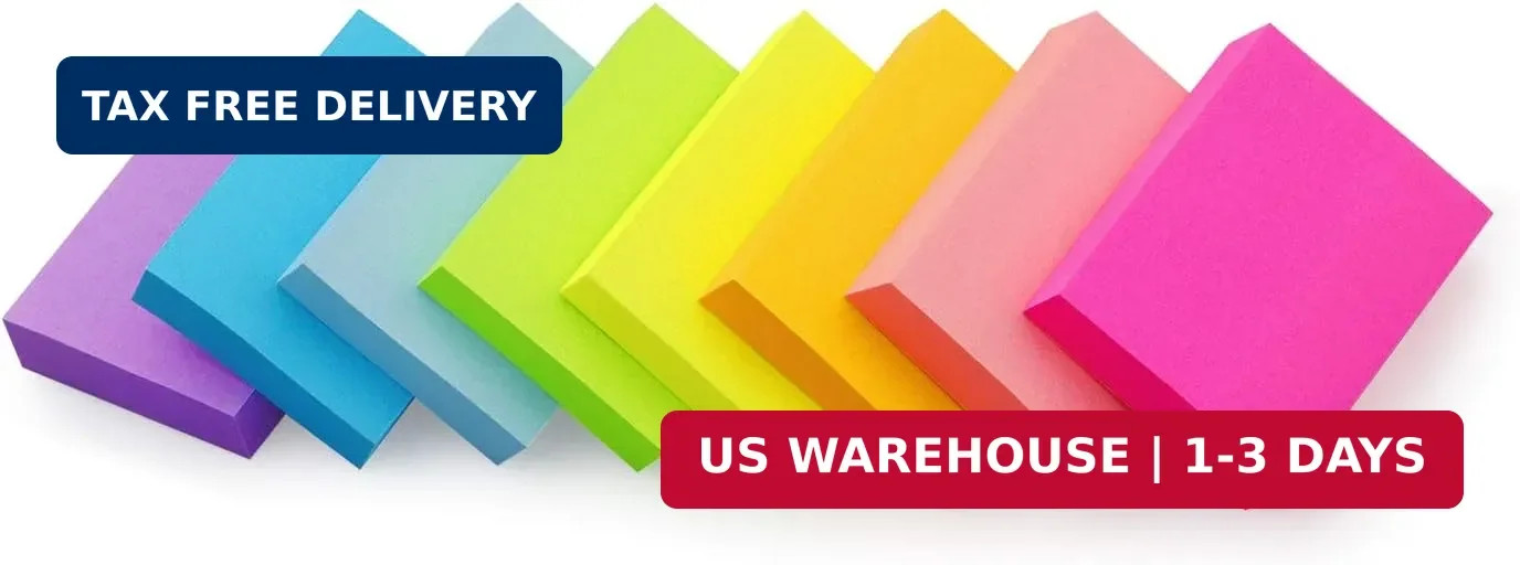 Winner Aura Sticky Notes 1.5×2 inch Bright Colors Self-Stick Pads 8 Pads/Pack 10