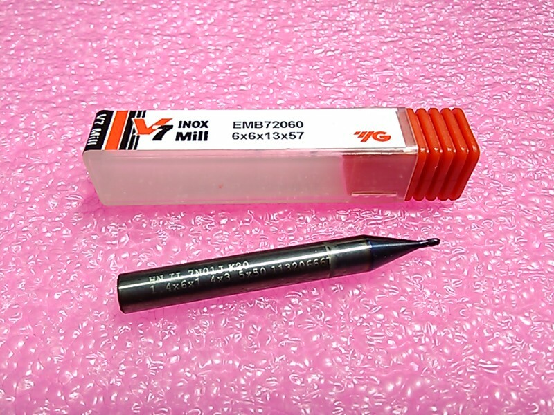 YG V7 Inox mill Carbide End Mil 1.4mm 6x6x13x57 EMB72060