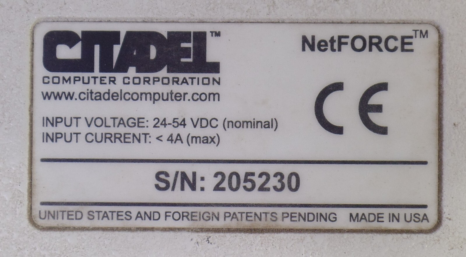 Citadel Netforce Rugged Industrial Computer Monitor BAD Screen~ PARTS/ REPAIR