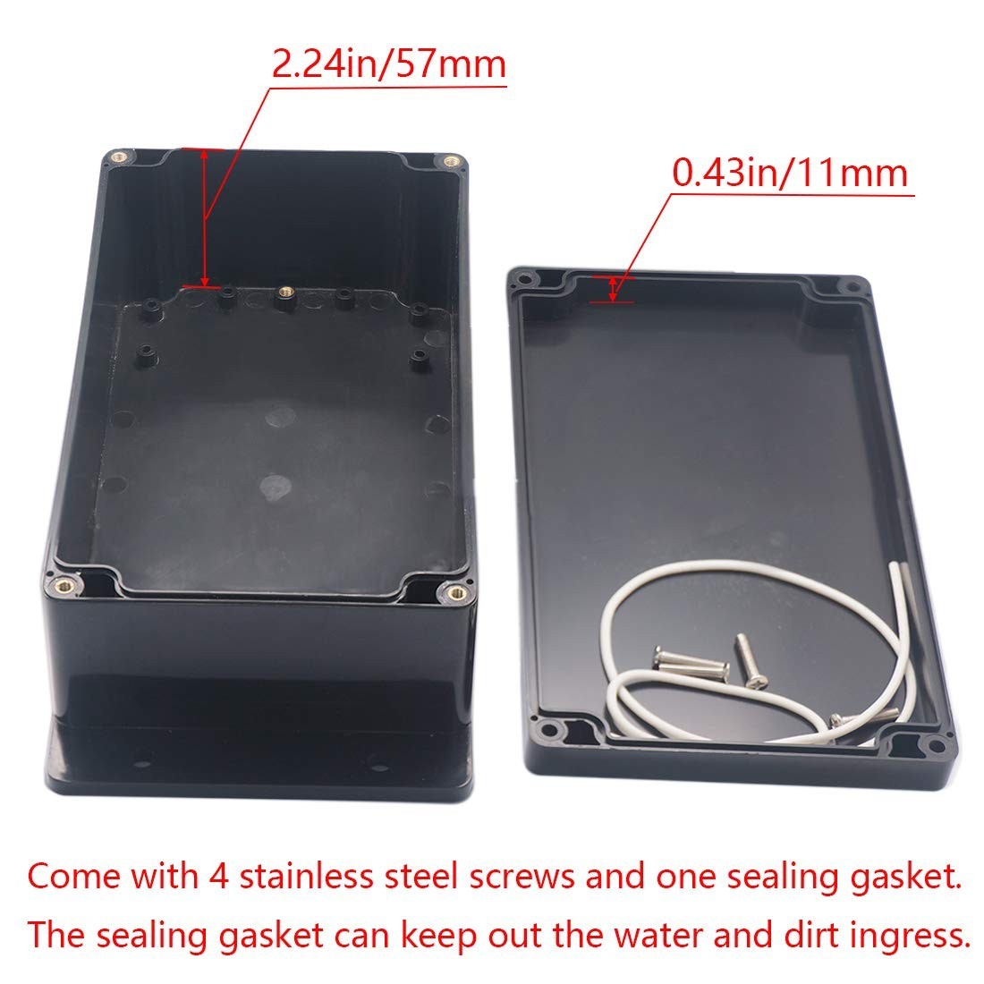 Easy-Customizable Junction Box – 7.87×4.72×2.95 Inch for Project Enclosures