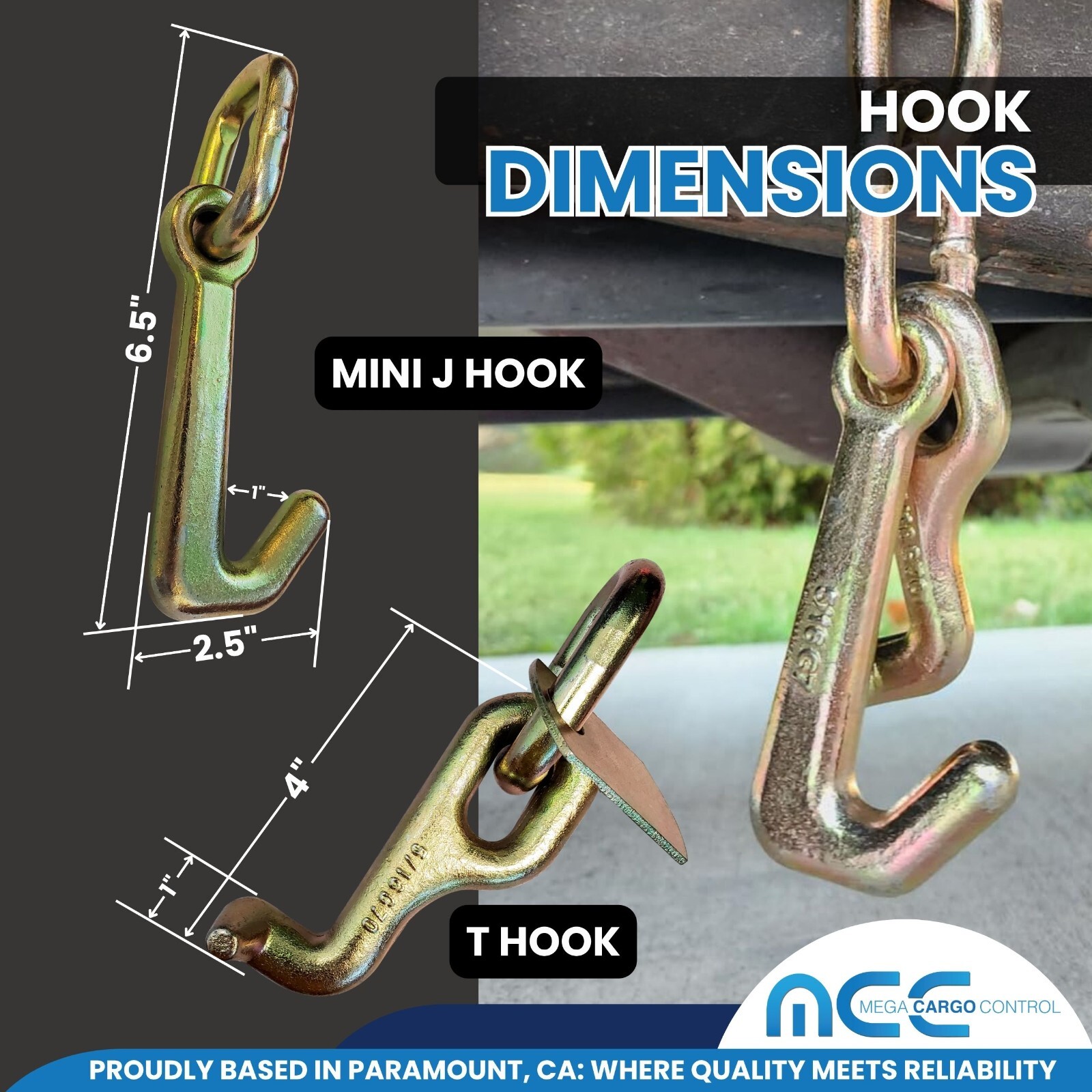 Heavy Duty 2″ x 10′ TJ Cluster Hook Car Strap for Wrecker Tow Truck Auto Hauling