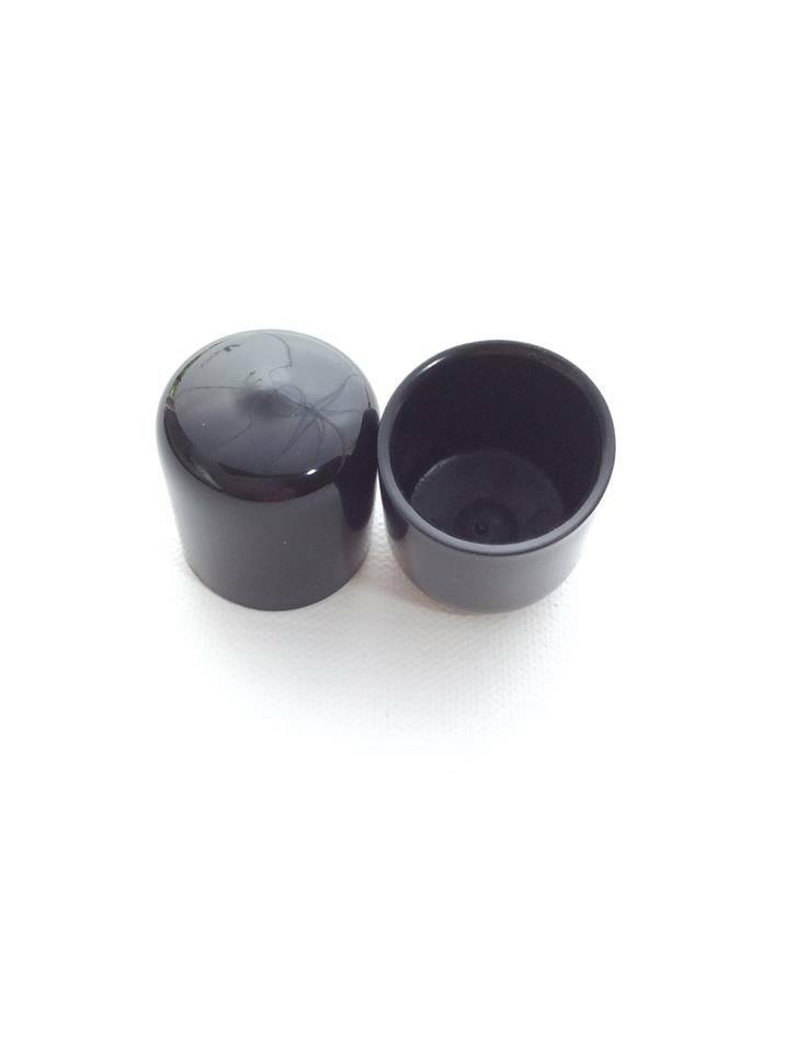 Round Dust Cap Cover ( 1-1/4″ ) Black Vinyl Tube Pipe Wood Plastic Soft Flexible