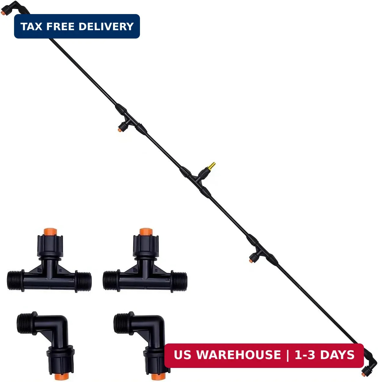 Poly Boom Sprayer Wand 4 Nozzle with Brass Fitting