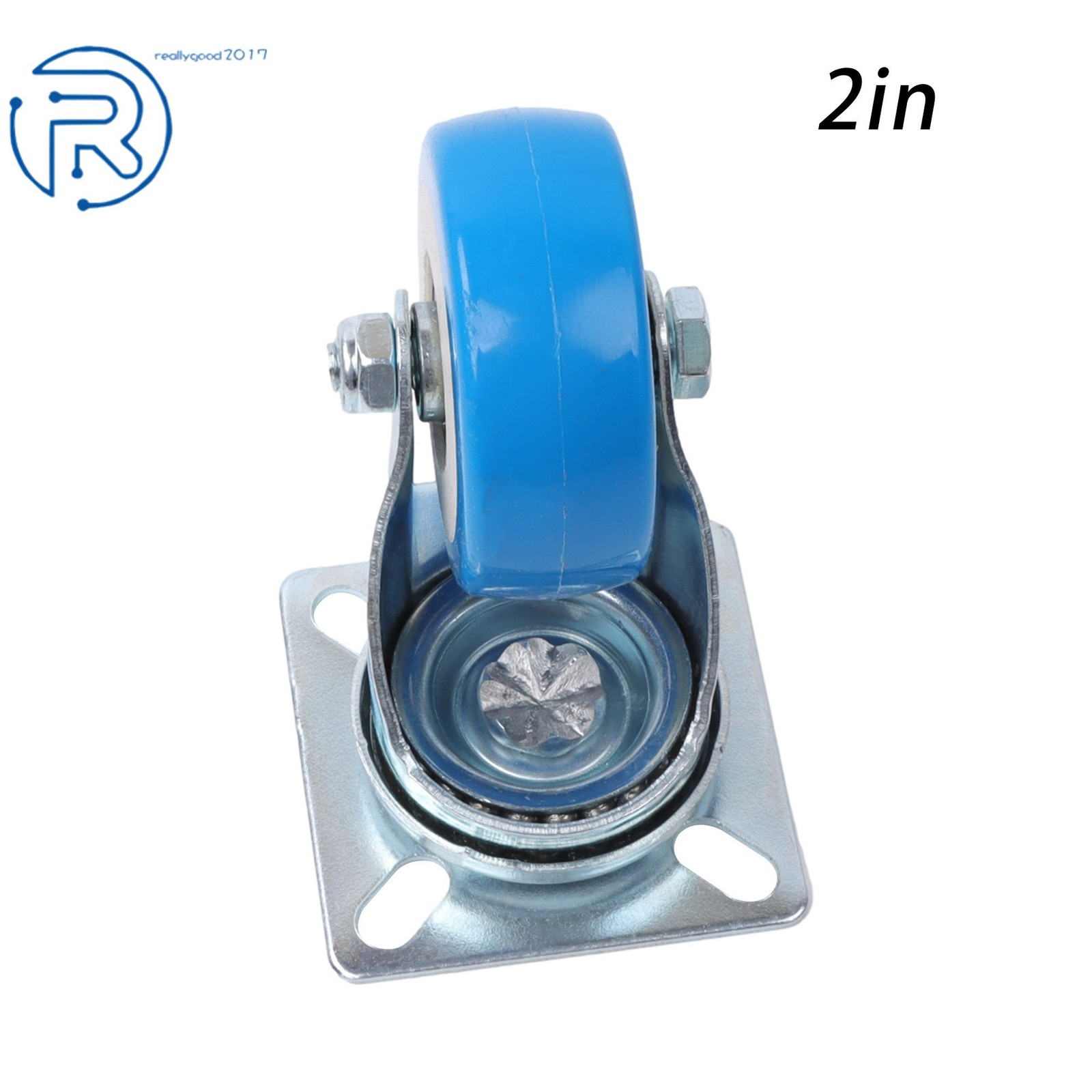 24 × 2Inch Blue 360° Casters Wheel No Brake Capacity To 65lb Each For Tool Chest