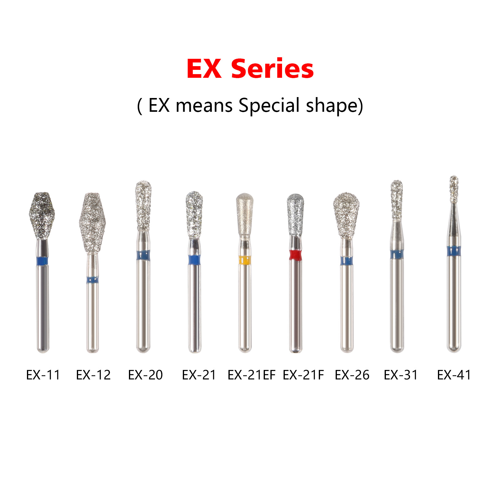 SANDENT Dental Diamond Burs for High Speed Handpiece FG1.6mm FG Bur SR