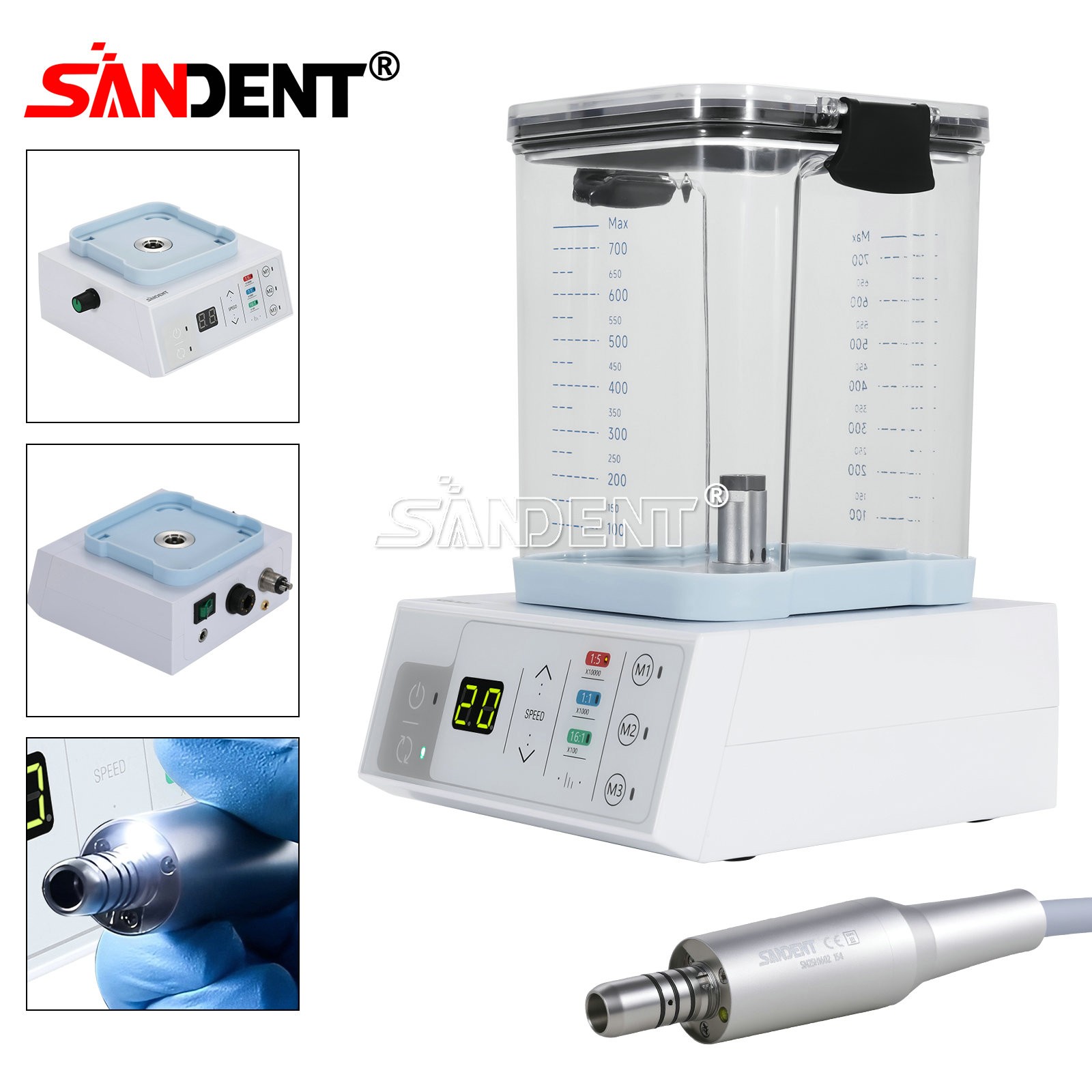 NSK Style Dental Brushless LED Electric Micro Motor/1:5 1:4.2 1:1 Handpiece USA