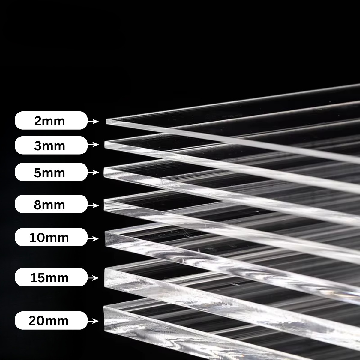 Acrylic Plexiglass Plastic Sheet – 1/8″ Thick – Silver Mirror – 8″ x 12″
