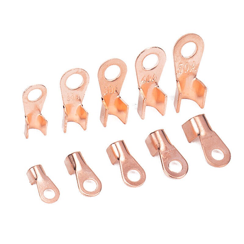 70PCS 5Types Car Open Wire Connector Copper Ring Lug Terminal Kit with Box a