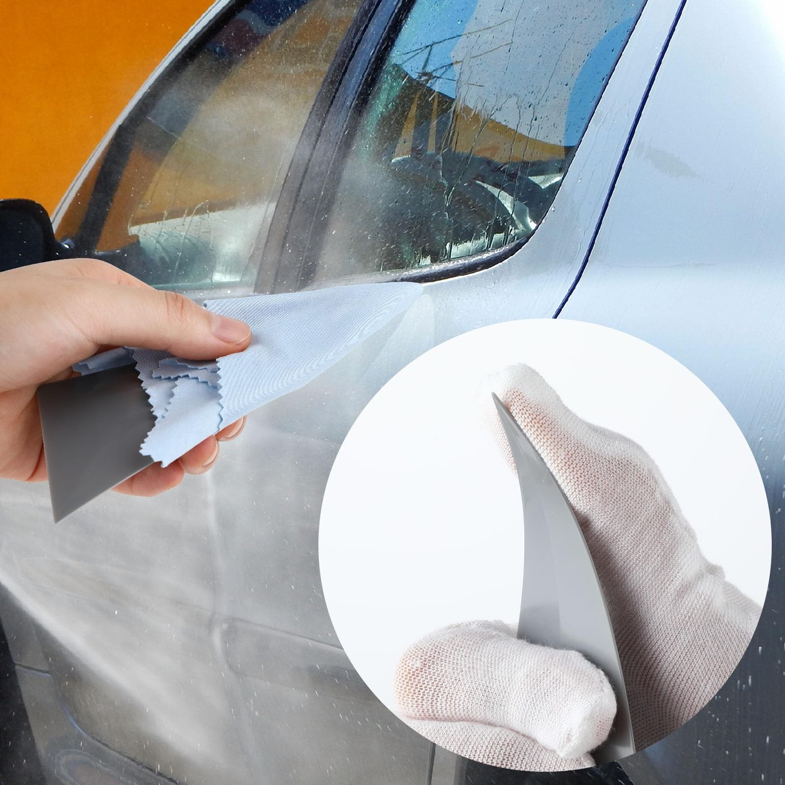 5Piece Tint Squeegee Card Scraper Vinyl Wrap Tool ABS Plastic for Car Window Ti