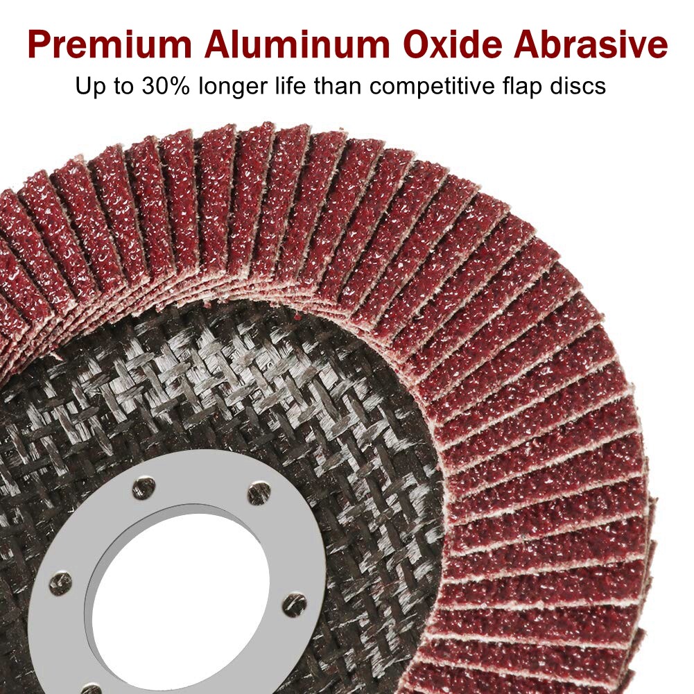40x 4.5″ 4-1/2″ Flap Disc 40 60 80 120 Grit Angle Grinder Sanding Grinding Wheel