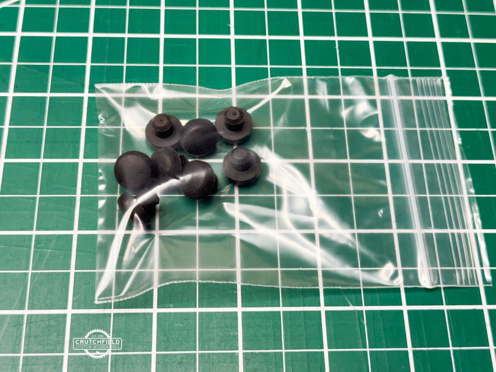 Rubber Push In Bumper Feet • 1/2″ OD, 7/32″ High, for 1/4″ Holes • Sold in Packs