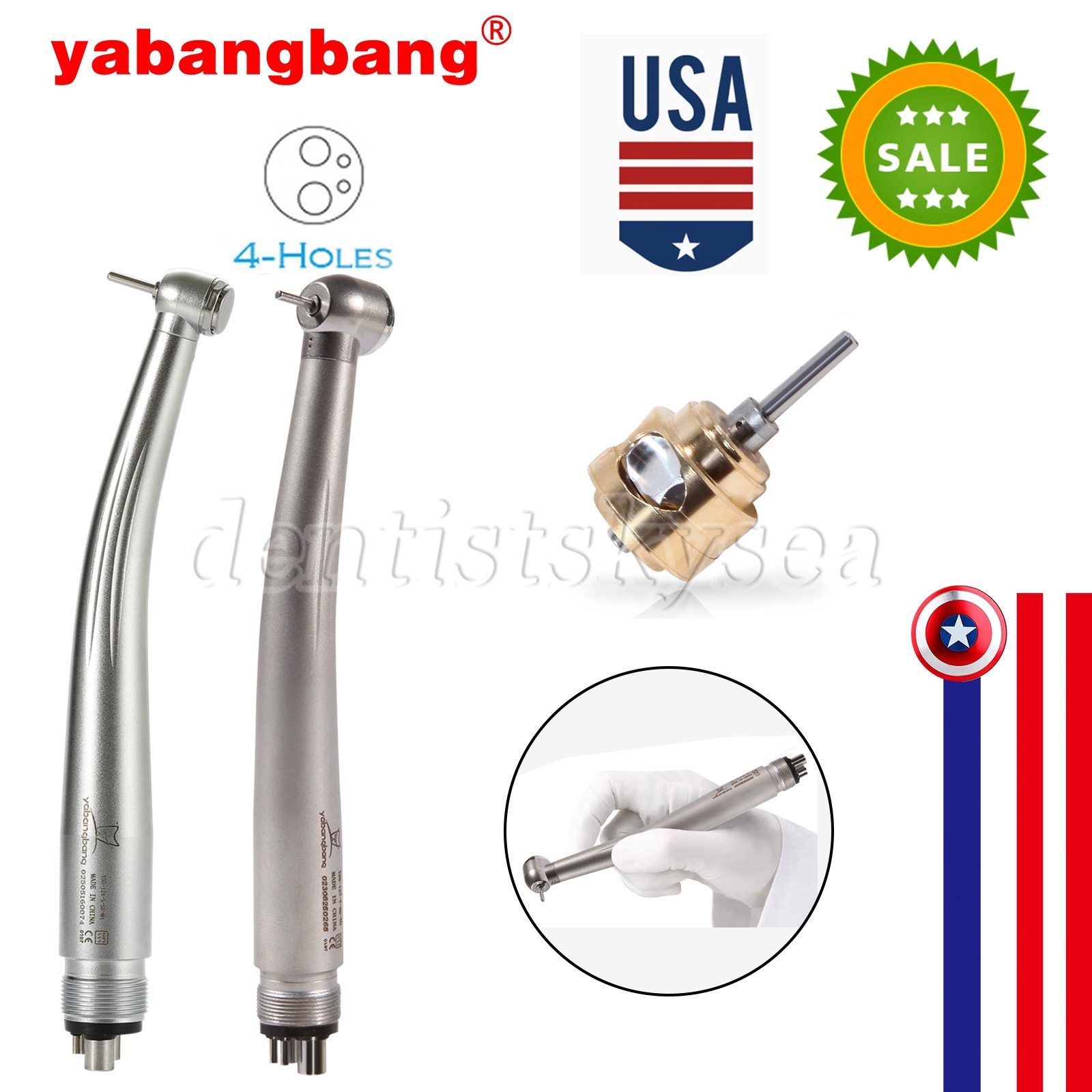 Big/Mini Small Head Dental High Speed Handpiece Pediatric Kid 4HOLES