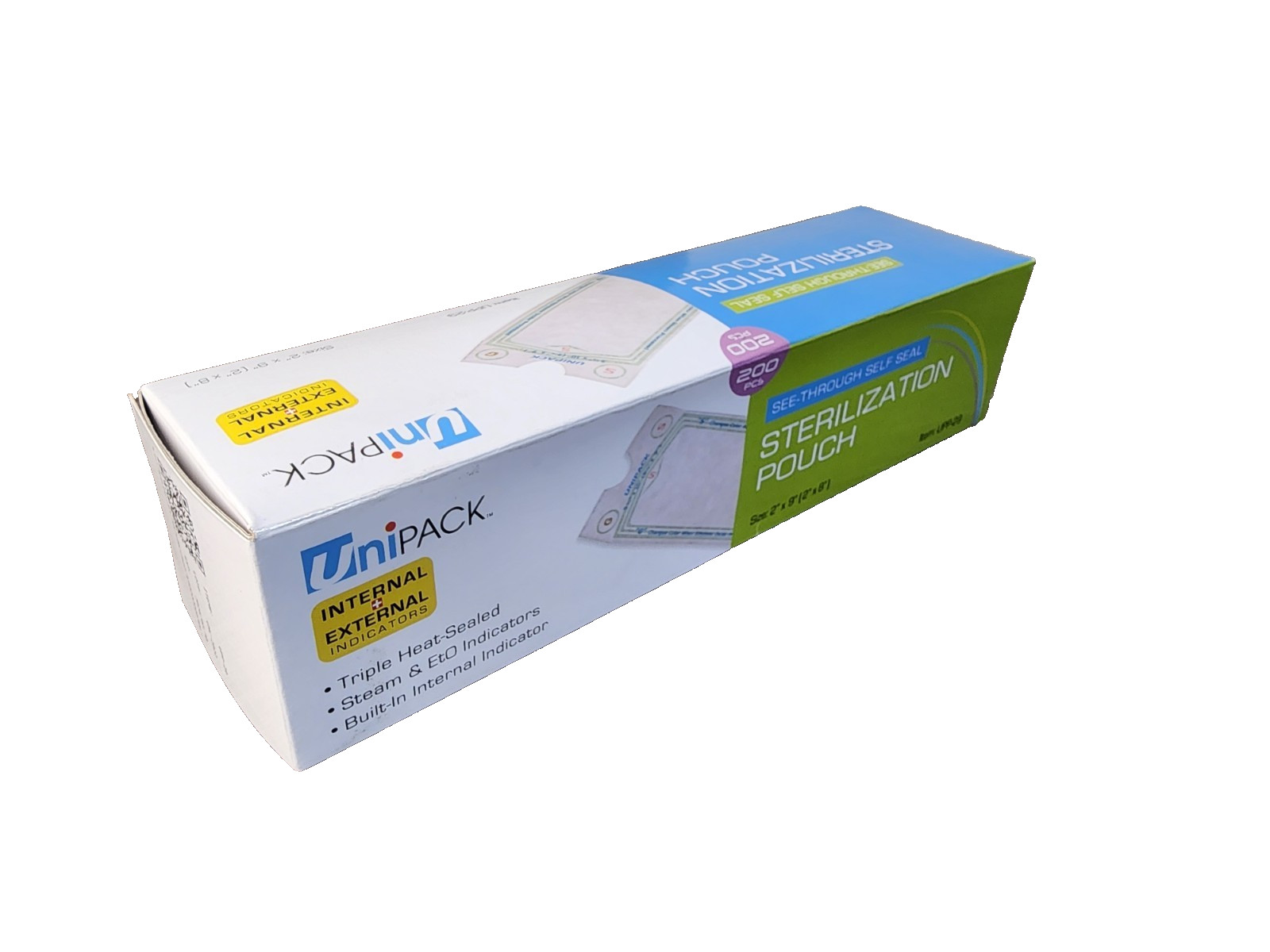 DENTAL MEDICAL INSTRUMENT STERILIZATION POUCHES SELF SEALING 2 x 9 (2 x 8)