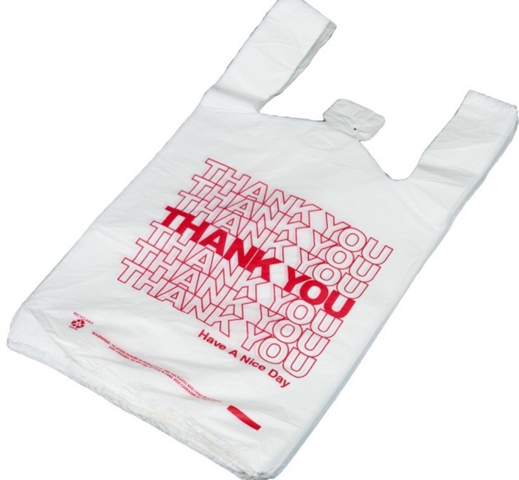 900 pcs Bags 1/6 Large 21 x 6.5 x 11.5 “Thank You” Plastic Grocery Shopping Bags