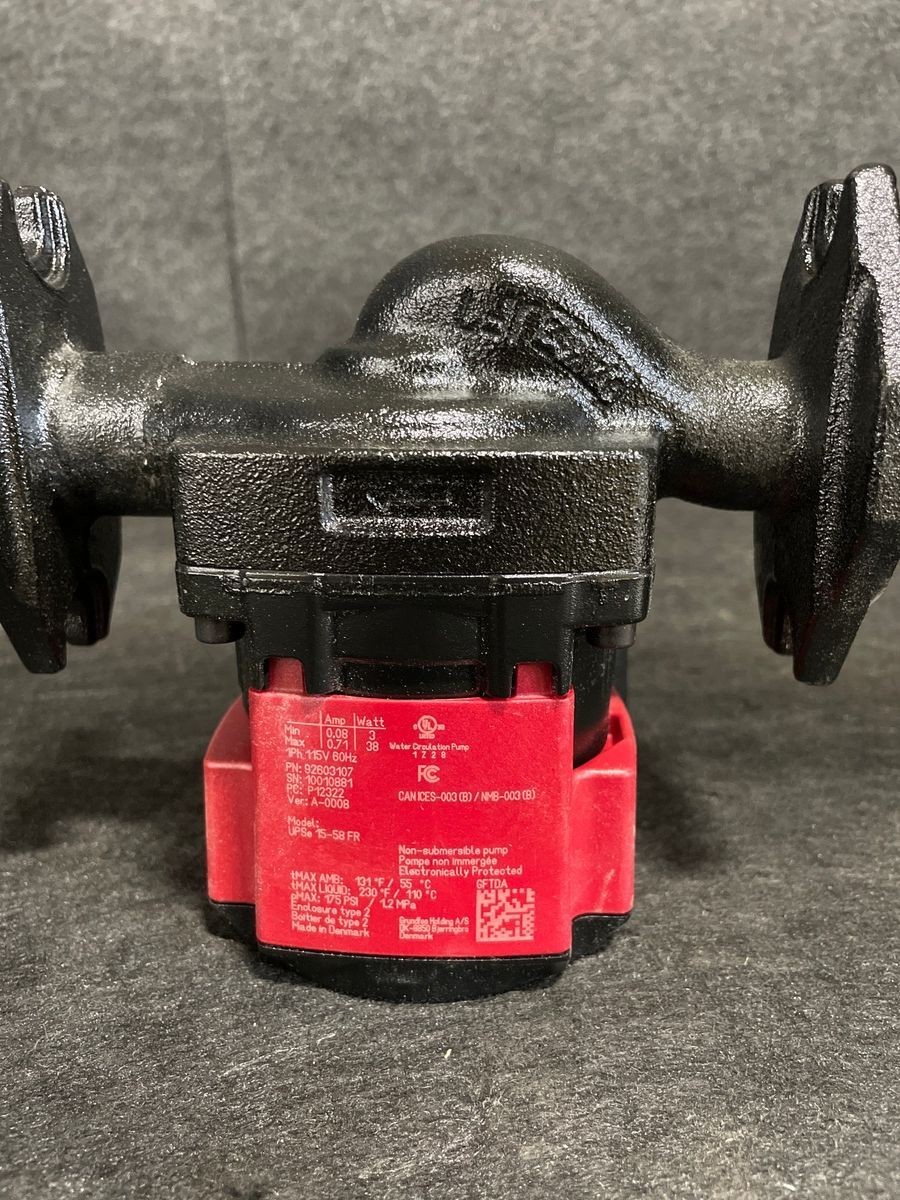 GRUNDFOS UPSe 15-58 FR High Efficiency ECM Wet Rotor Cast Iron Circulator Pump