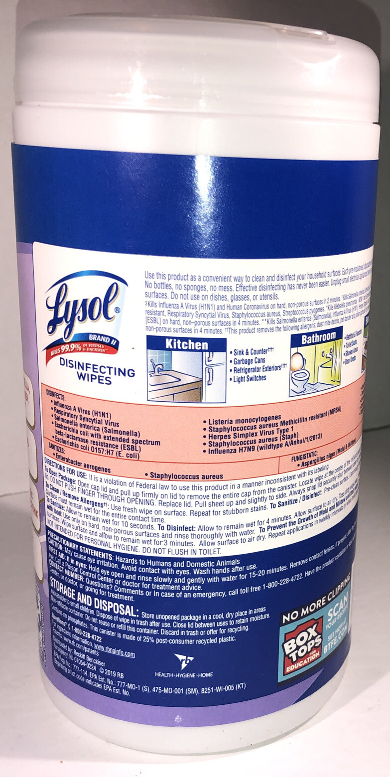 Lysol Wipes Early Morning Breeze Scent-3X Stronger-80 Wipes-Kills 99%-SHIP24H