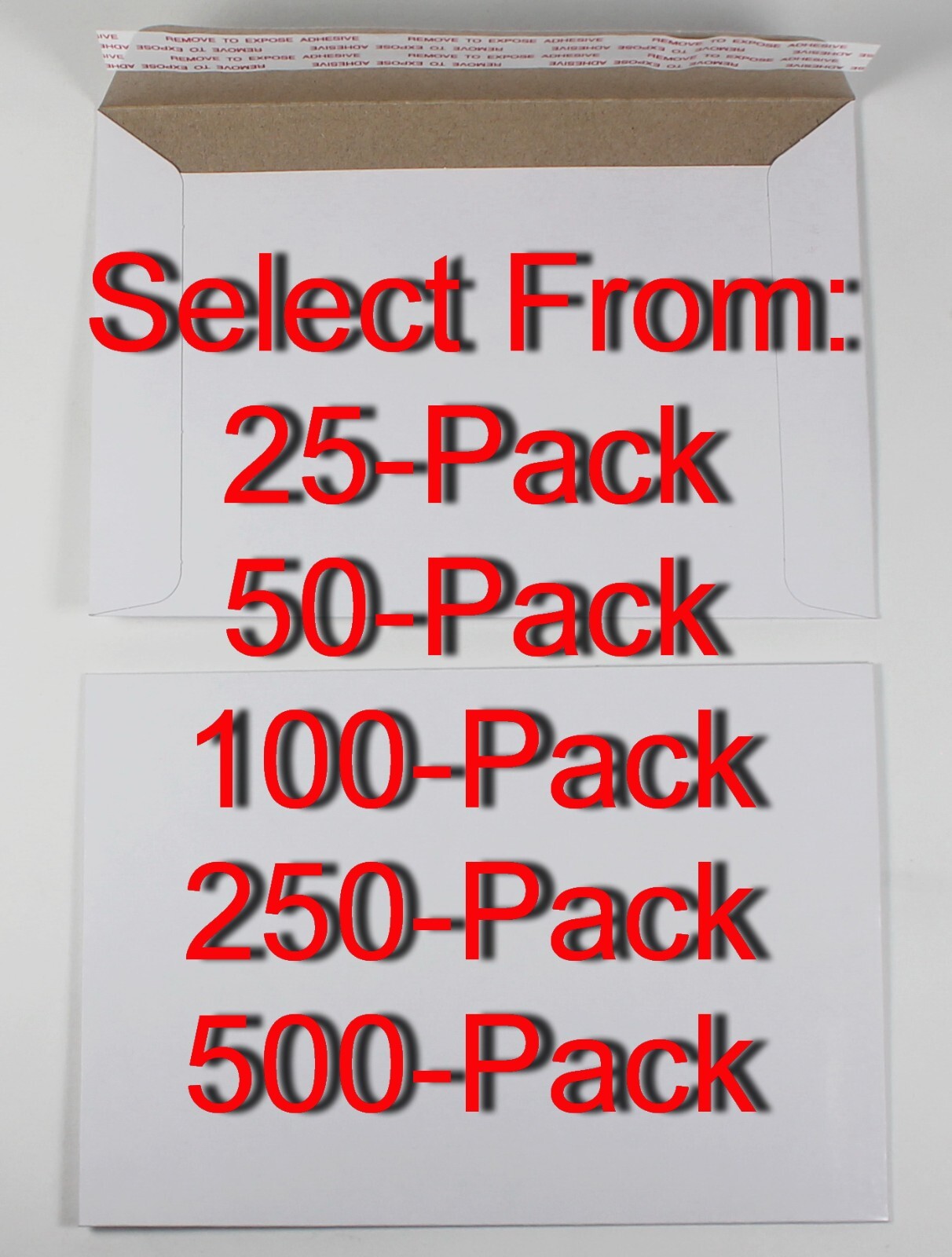 eBay Standard Envelope 6.5×4.5 Photo Cardboard Mailer 25 50 100 250 500 Bulk