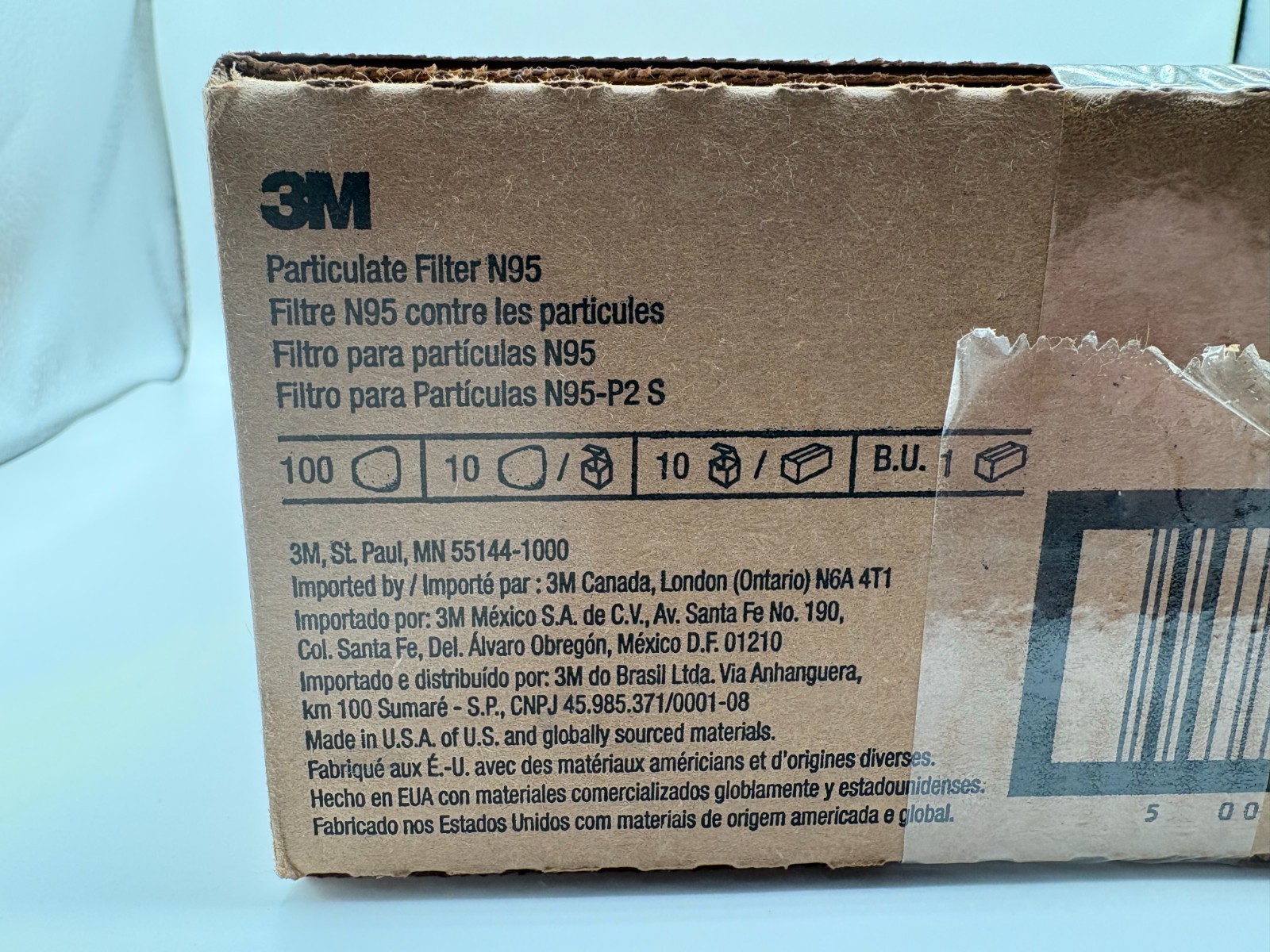 1 CASE of 3M 5N11 N95 Replacement Particulate Filter For 3M Respirator 10 Boxes