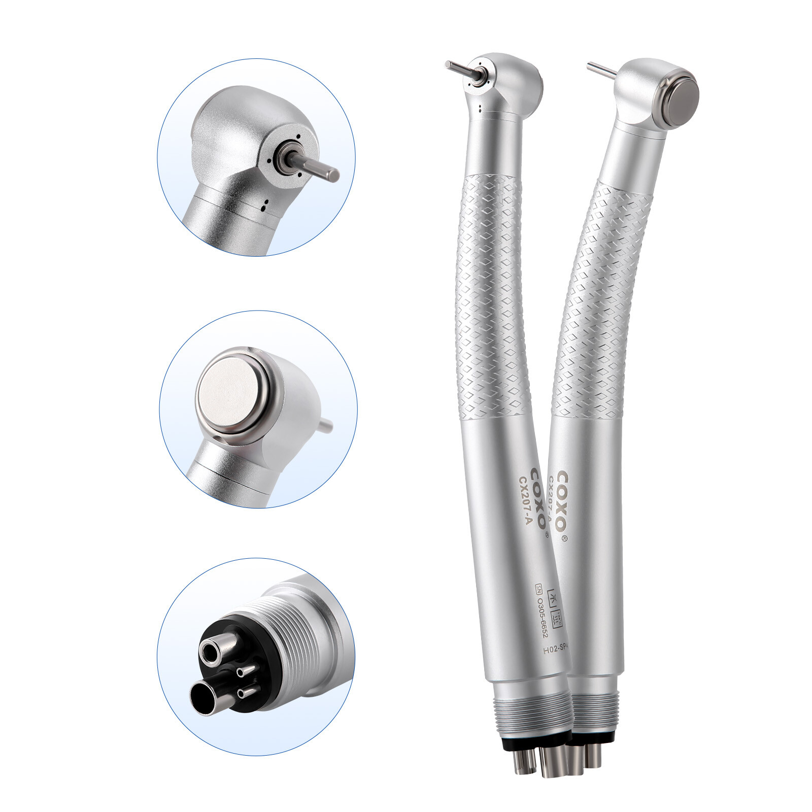 COXO CX207-A Dental Fiber Optic High Speed Handpiece Air Turbine Anti-retraction