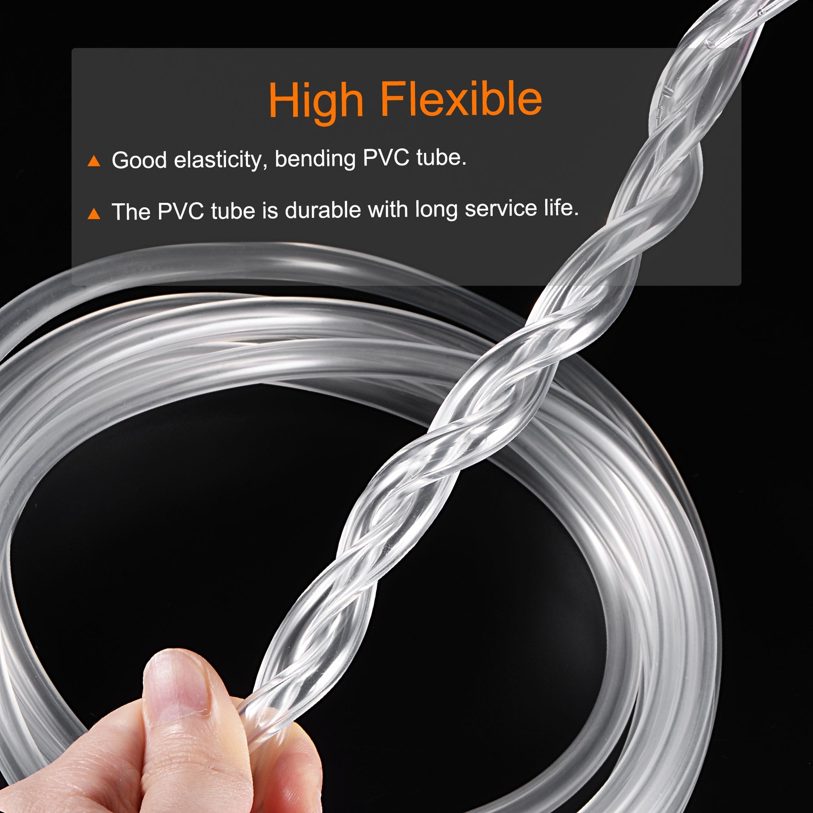 Clear Vinyl Tubing Flexible Hose 6mm ID 8mm OD 2.5m Plastic Tube