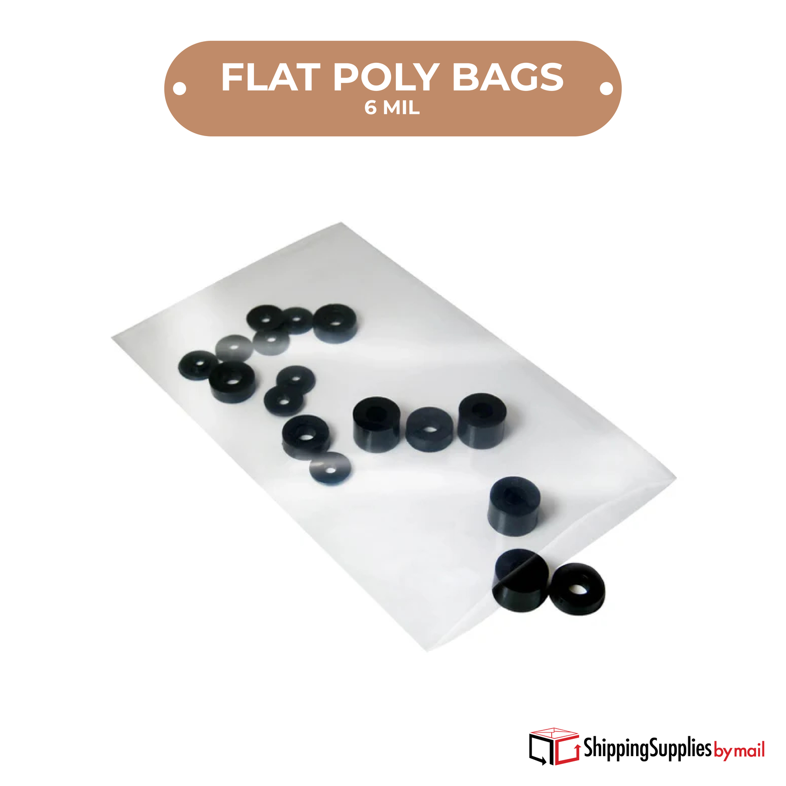 2-24″ Extra Heavy-Duty 6 Mil Shipping Flat Poly Bags Pack 100-1000/Case