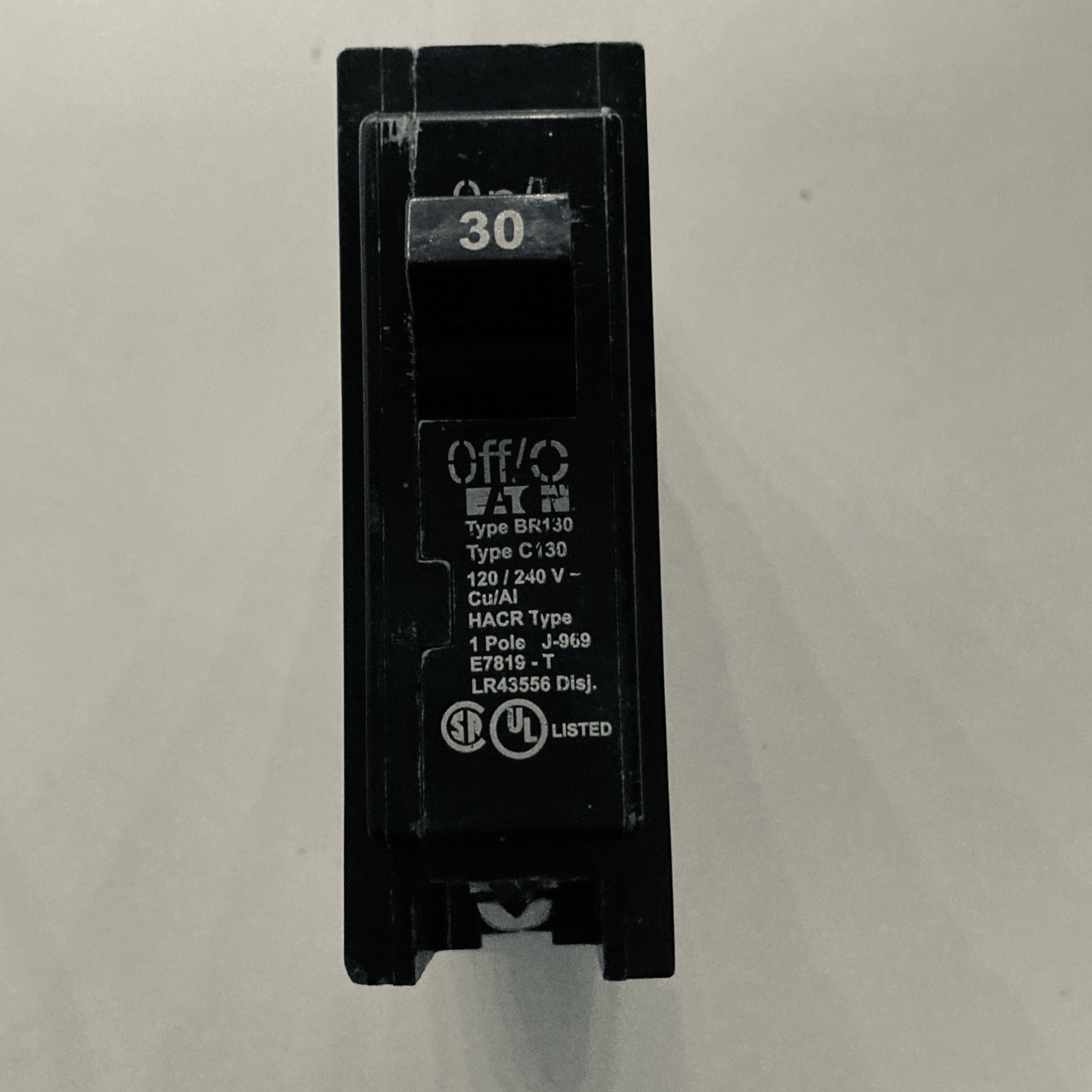 Eaton BR130 30 Amp Single Pole Thermal Magnetic Circuit Breaker NOS