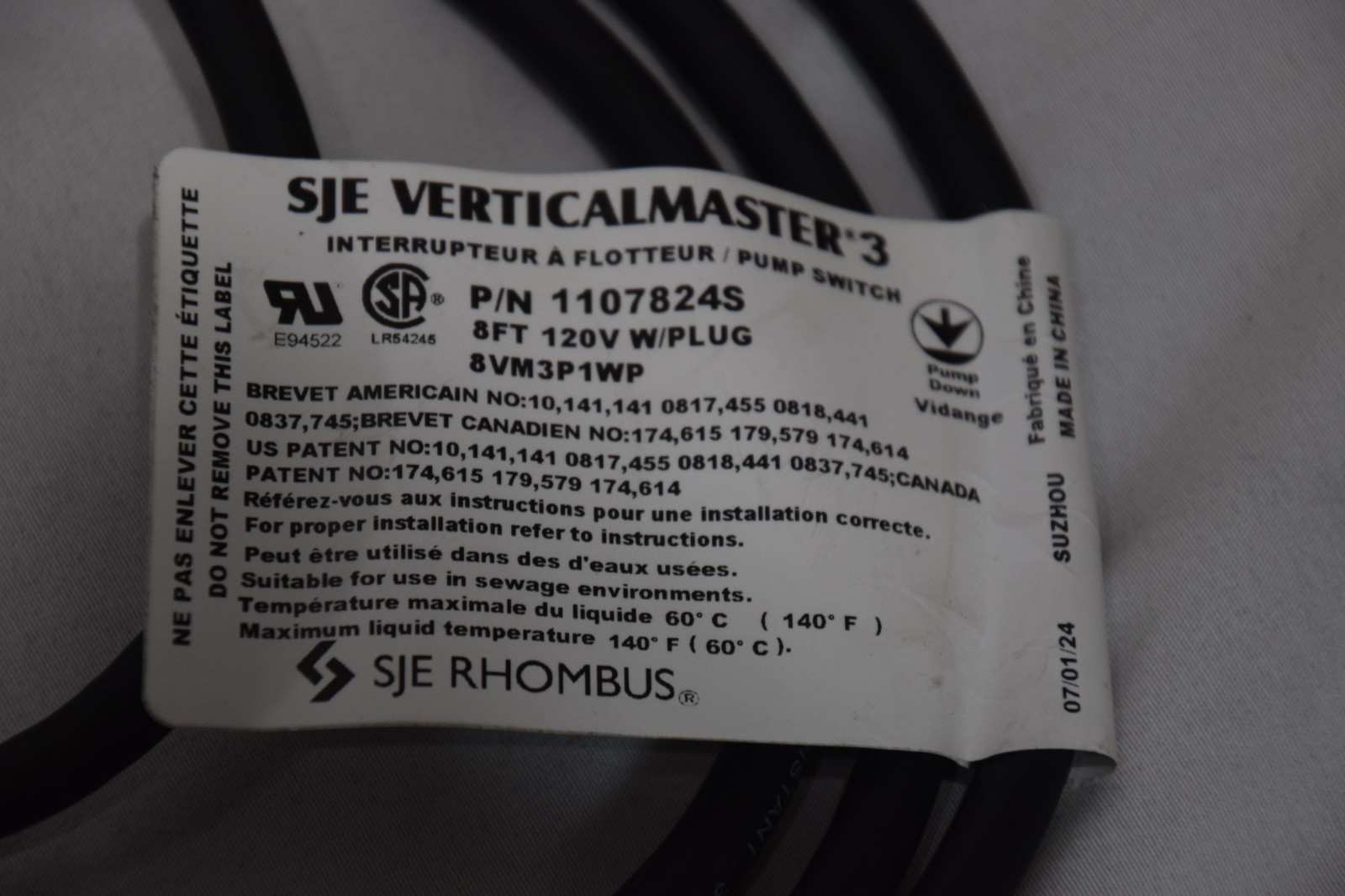 Rigid 1 HP SS Submersible Sump Pump 1000RSDS ***FLOAT LEVER BROKEN & MISSING***