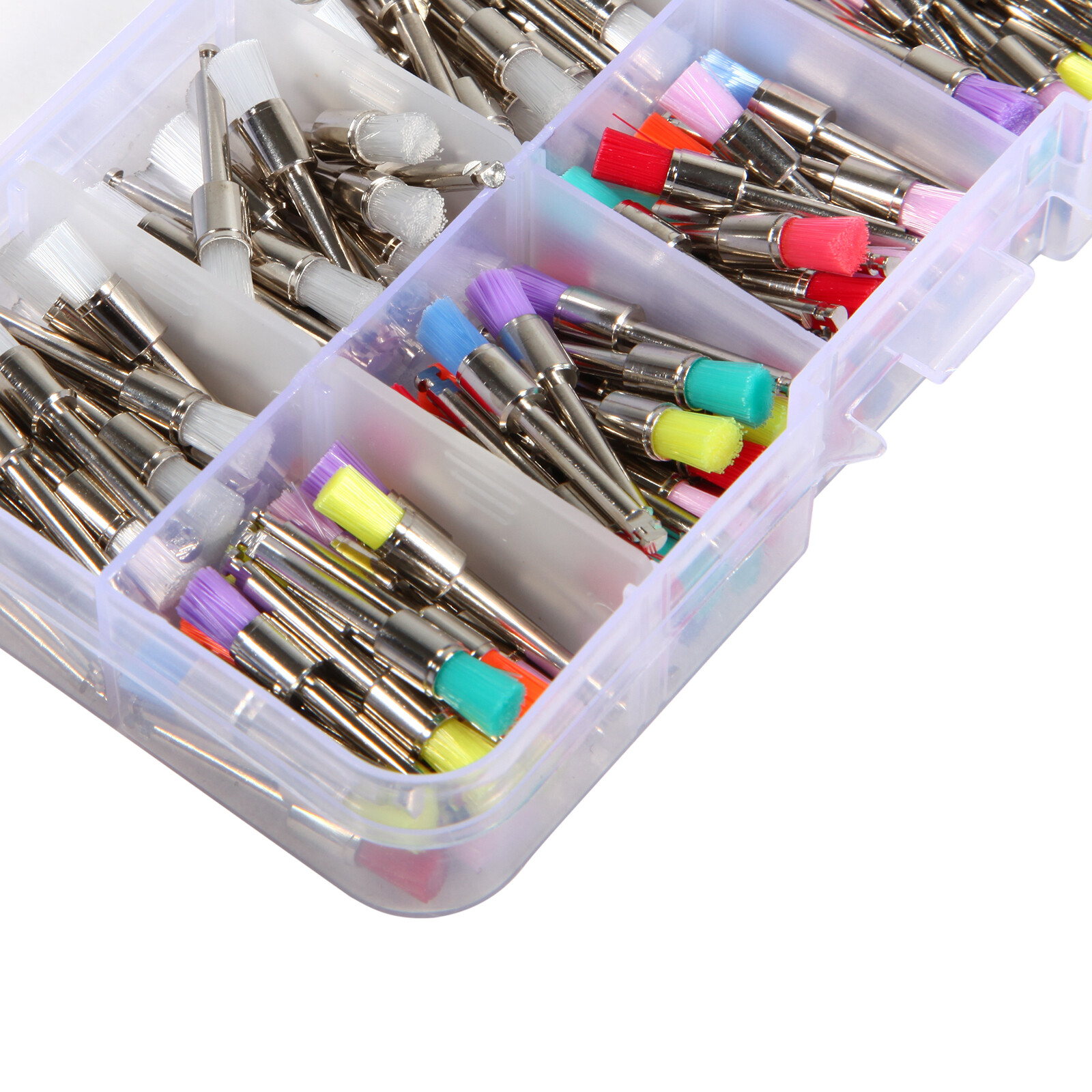 200 PCS Dental Nylon Polishing Flat Latch Polisher Prophy Brush Disposable mixed